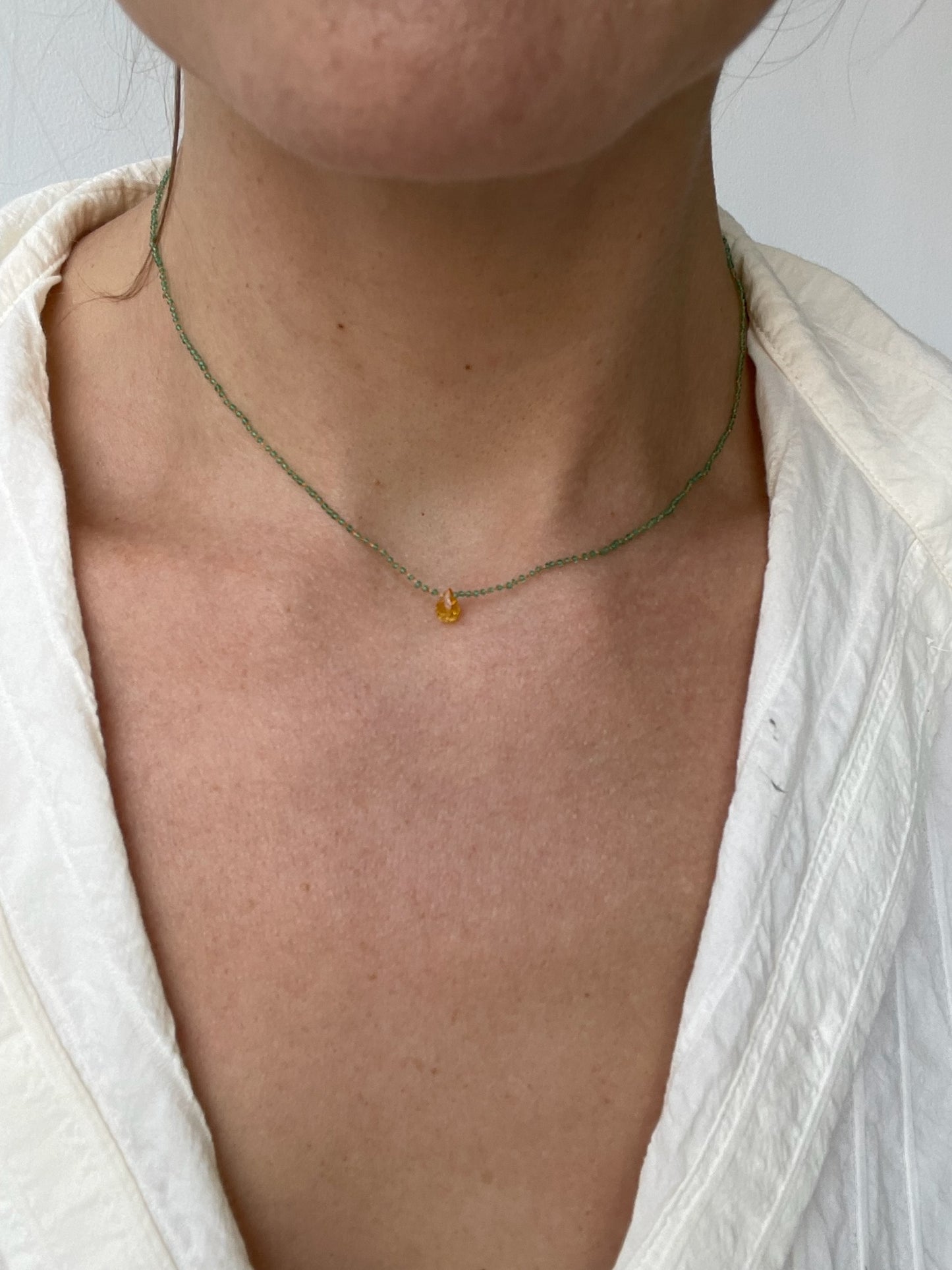 antomoon citrine bead necklace