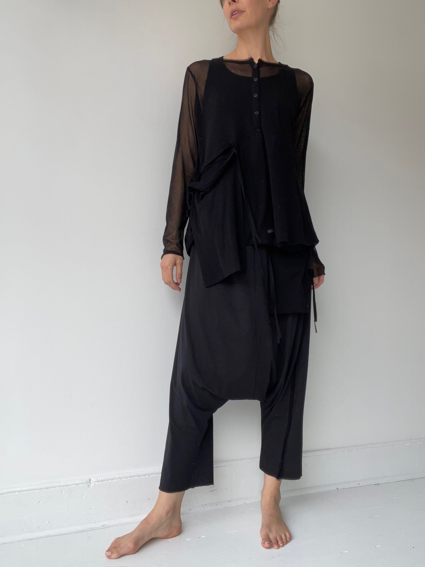 pal offner sheer loose jacket BLACK