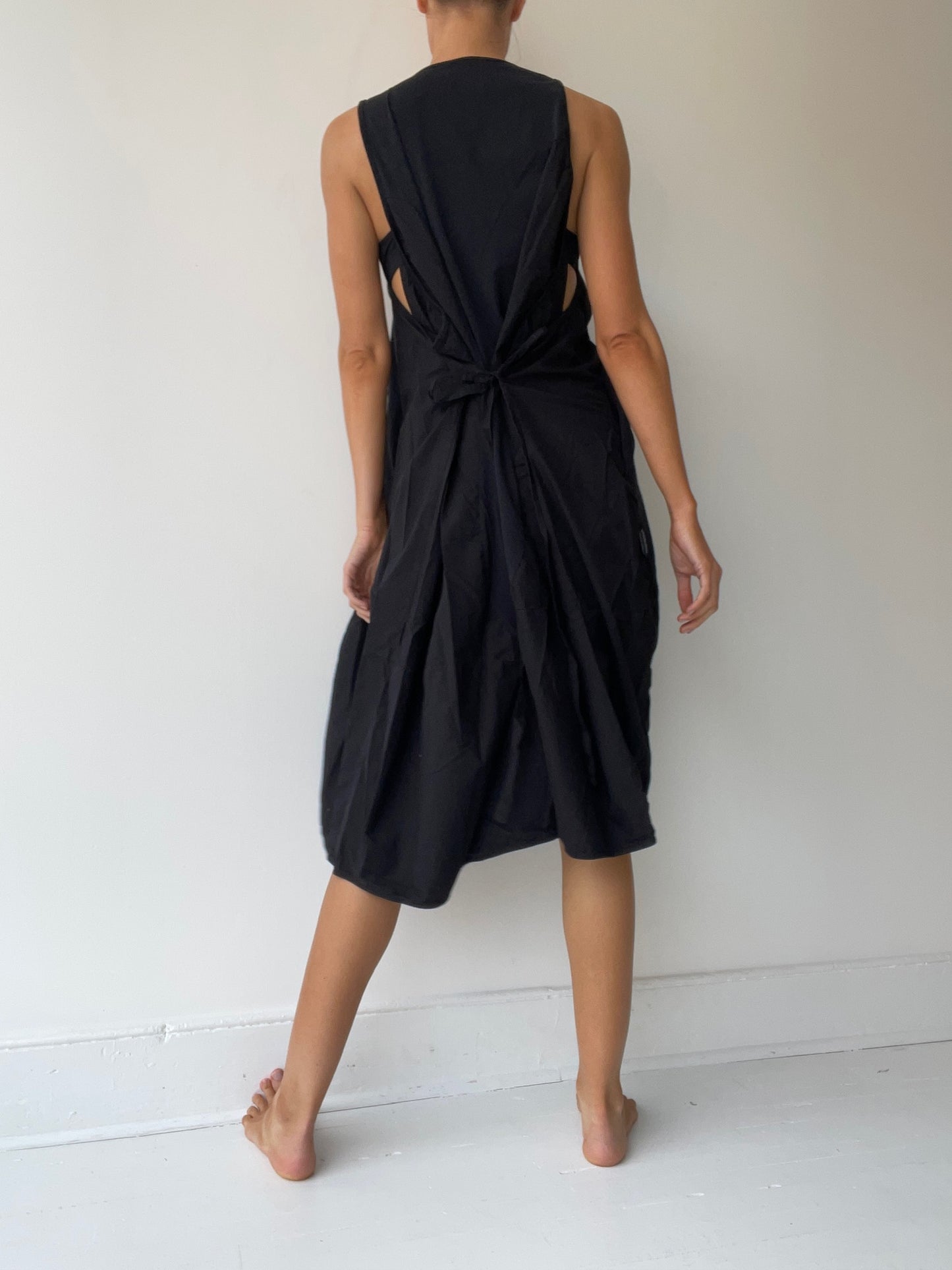tie dress BLACK