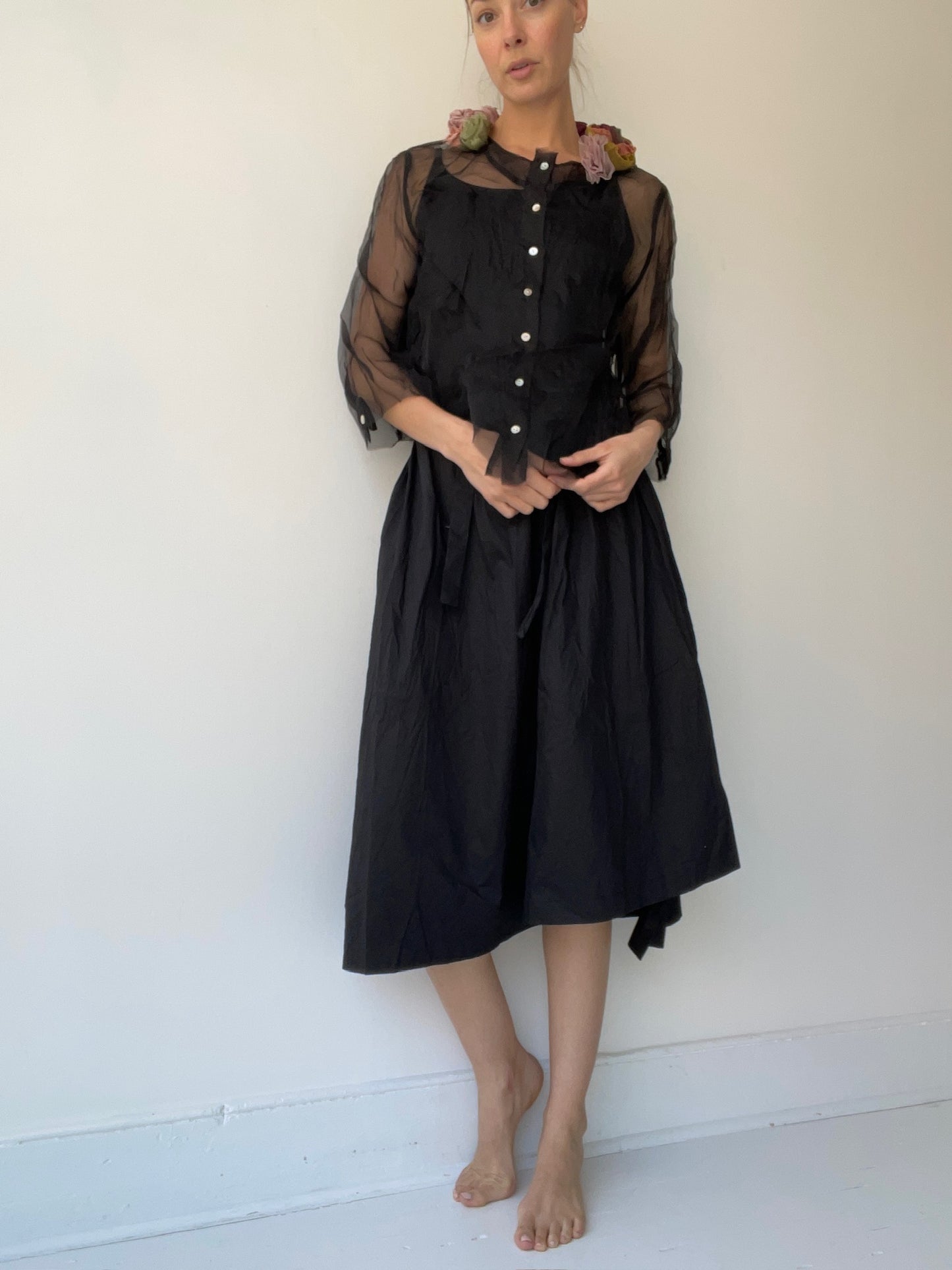 aleksandr manamïs organza flower shirt