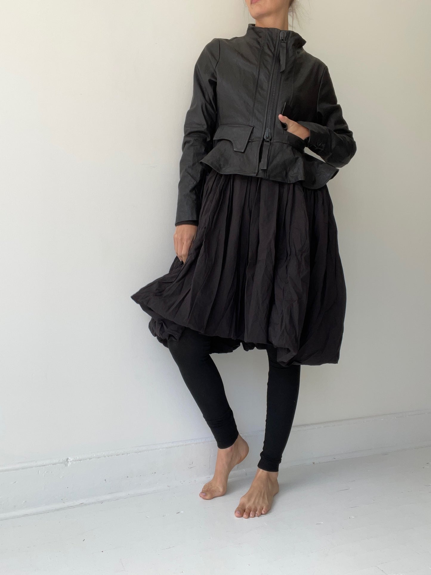 rundholz mainline leather flutter jacket