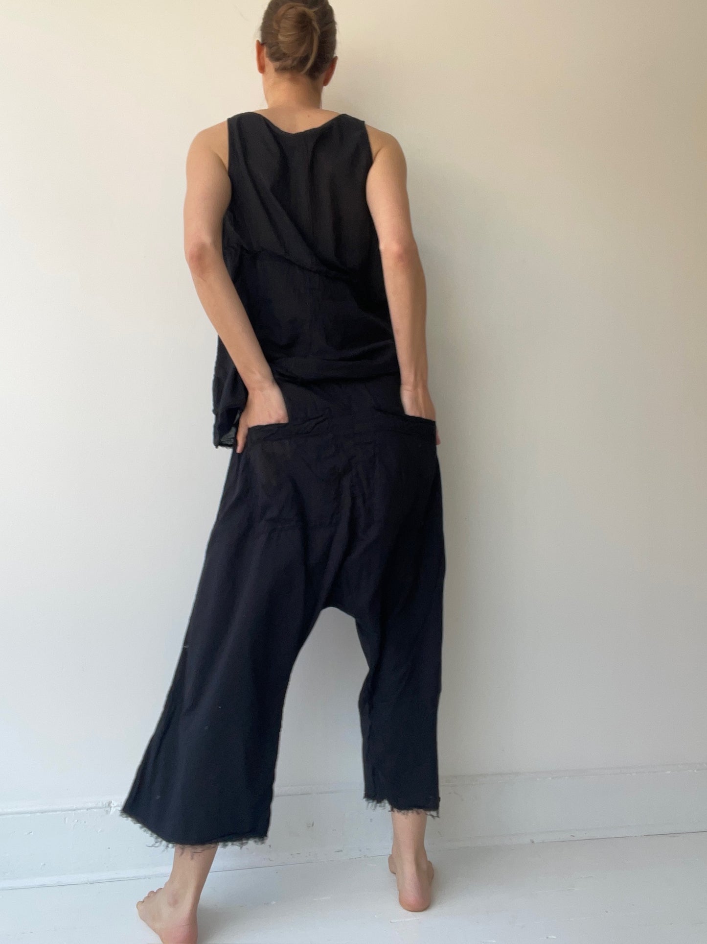 pal offner black low c trousers