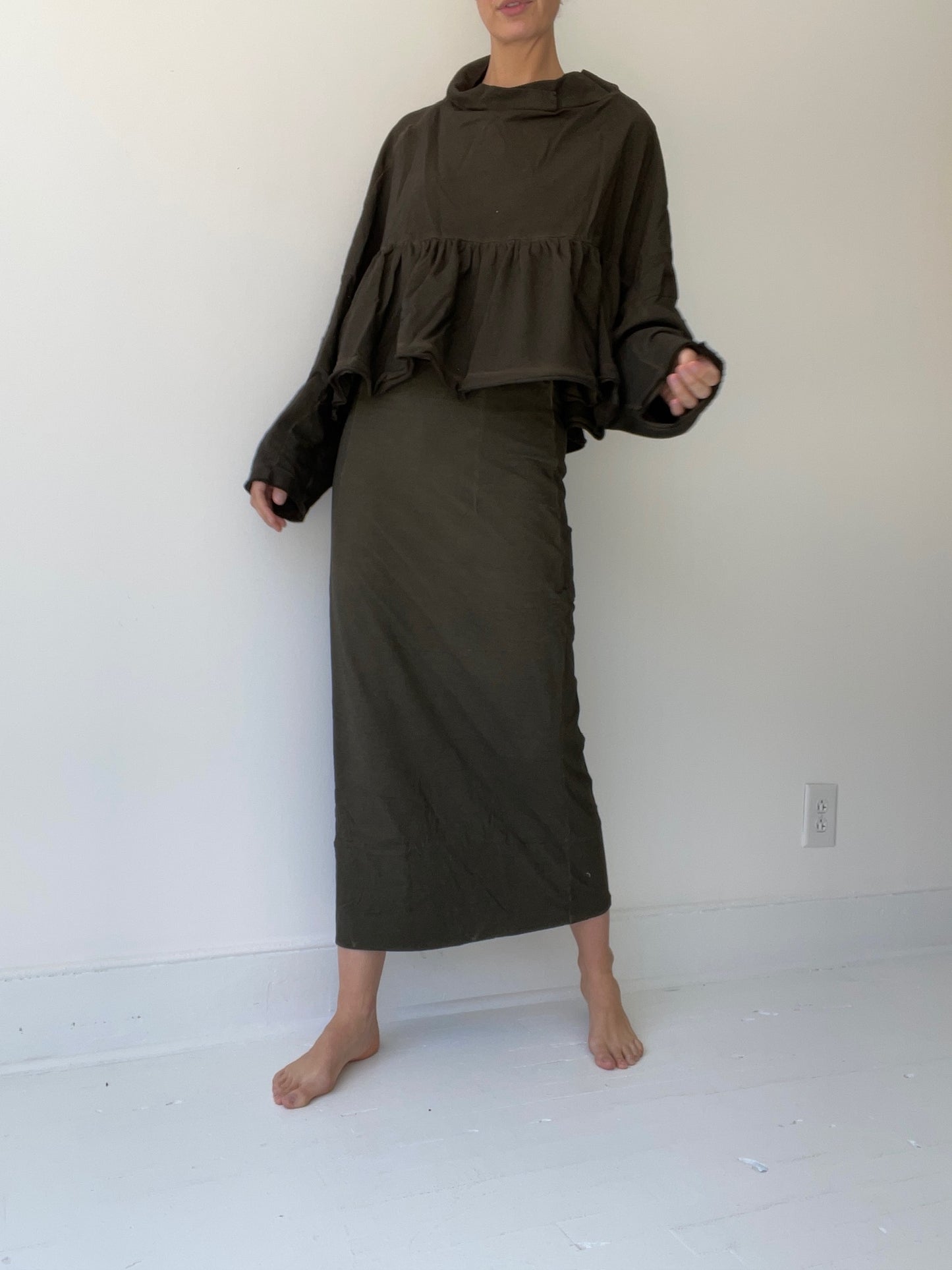 ruffle sweatshirt