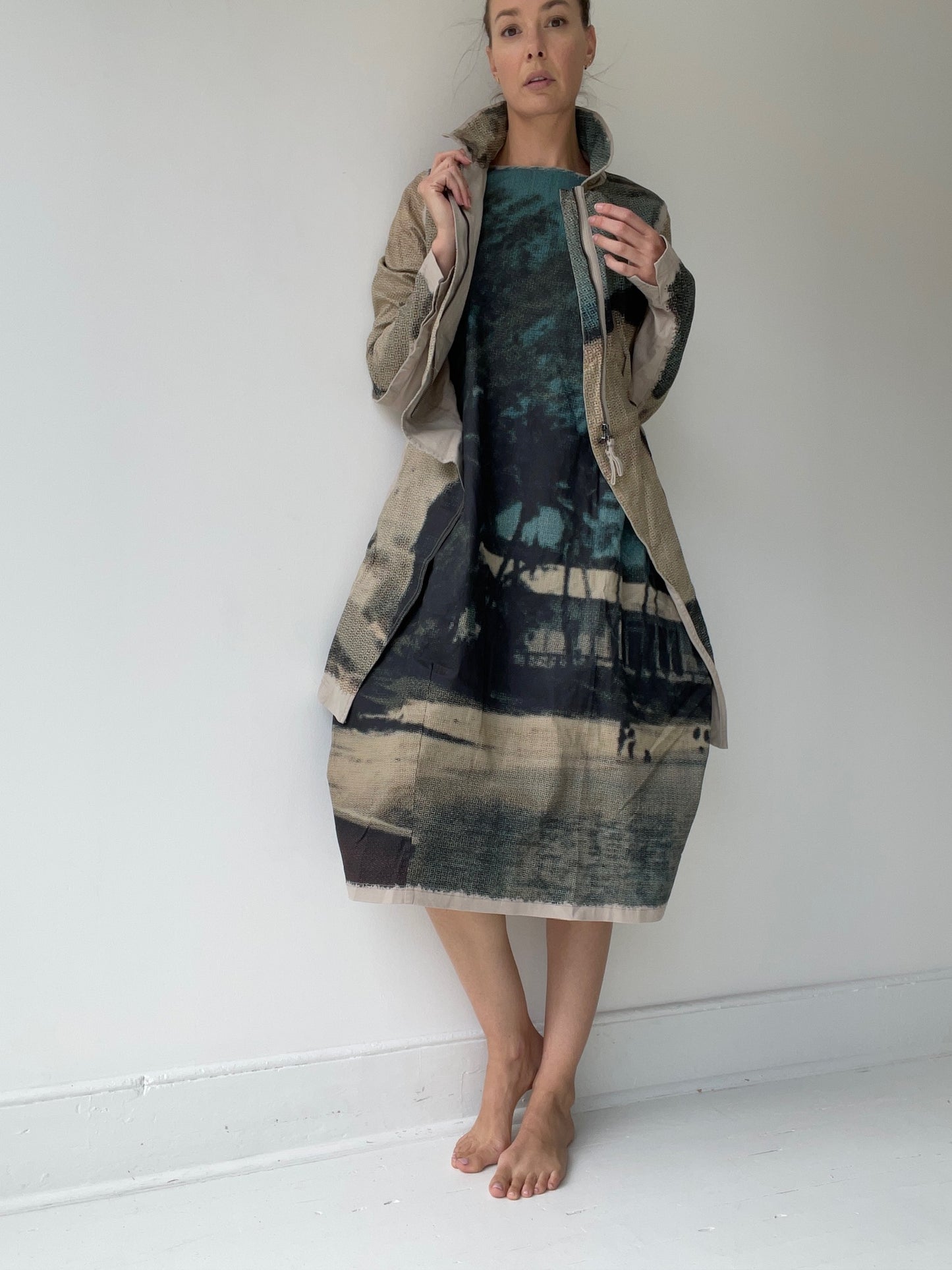 rundholz dip scene print dress