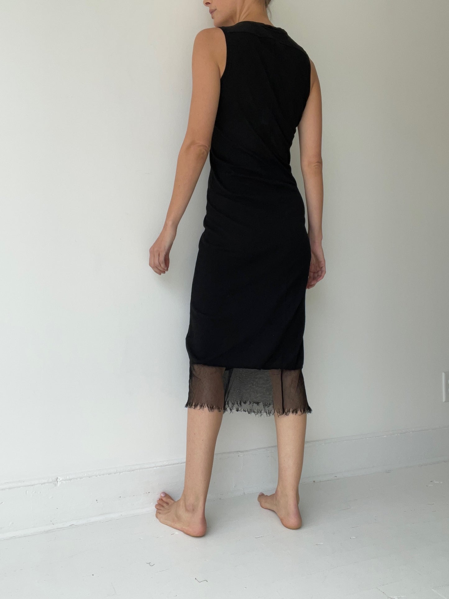 rundholz dip fine rib slip dress