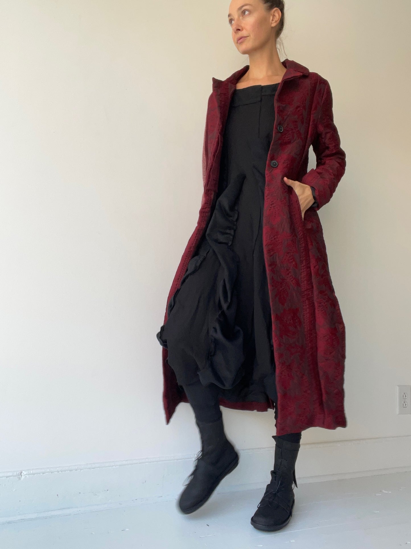 rundholz mainline jacquard coat RED