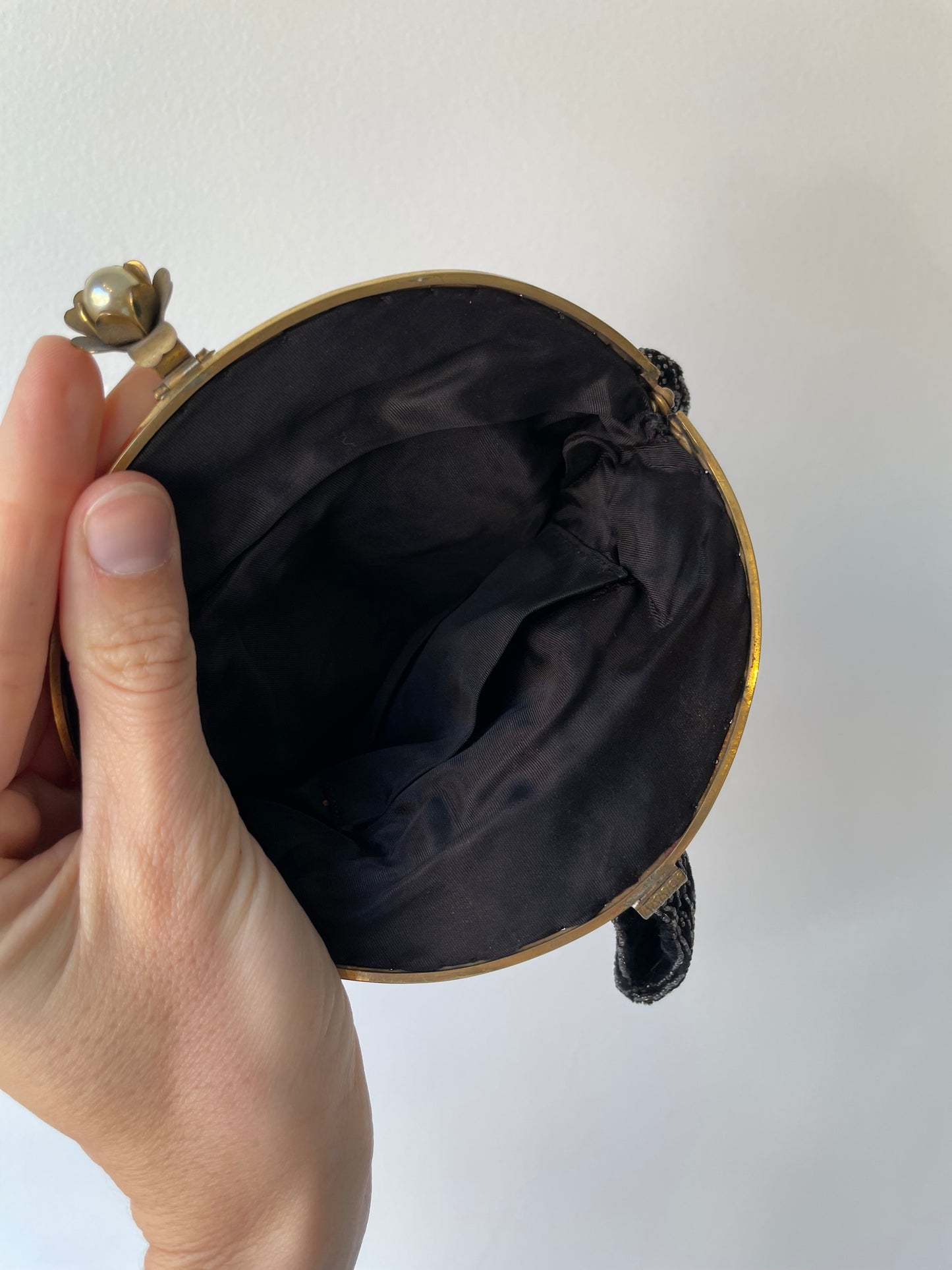 vintage velvet beaded purse