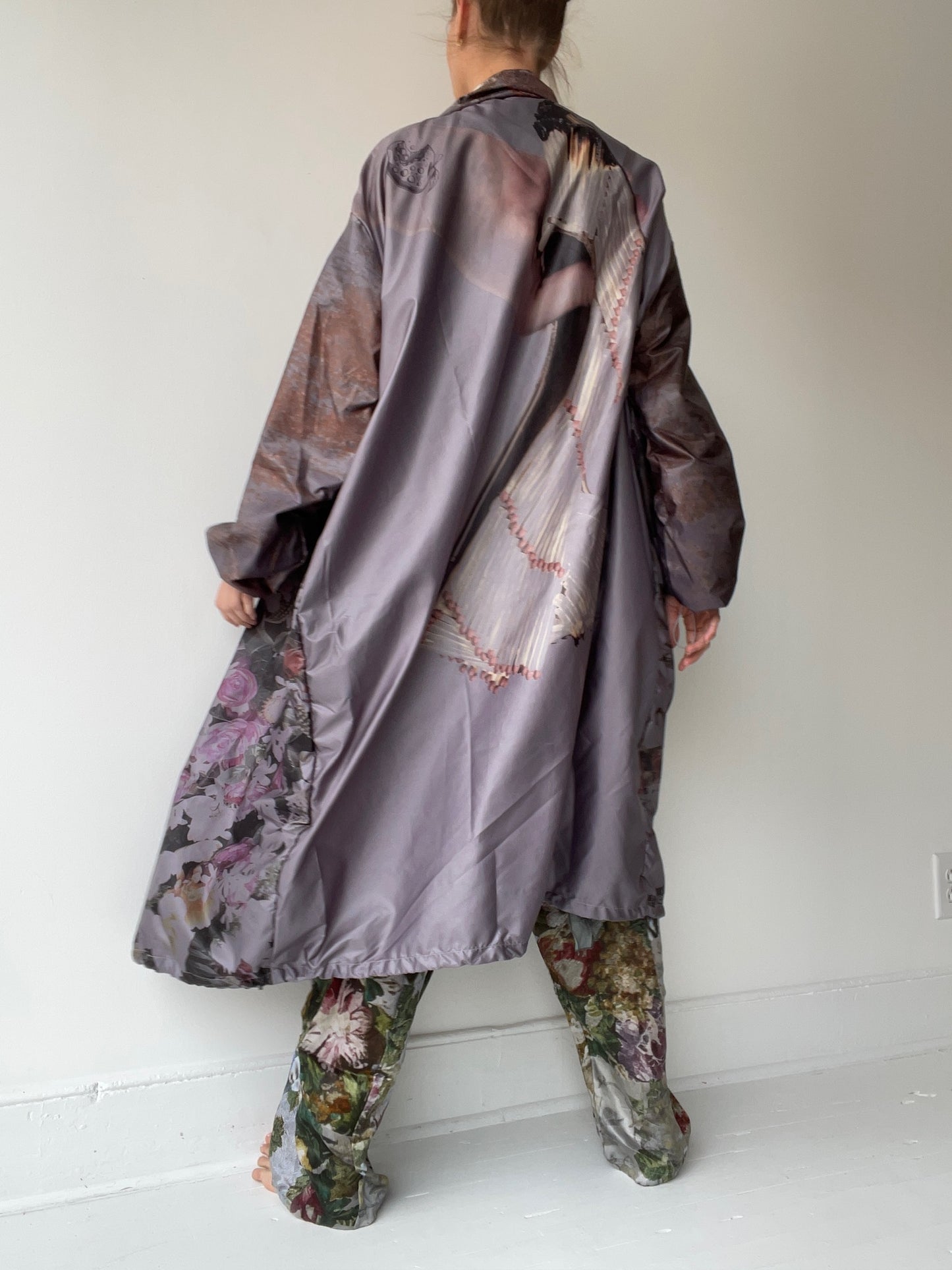 barbara bologna print collar raincoat