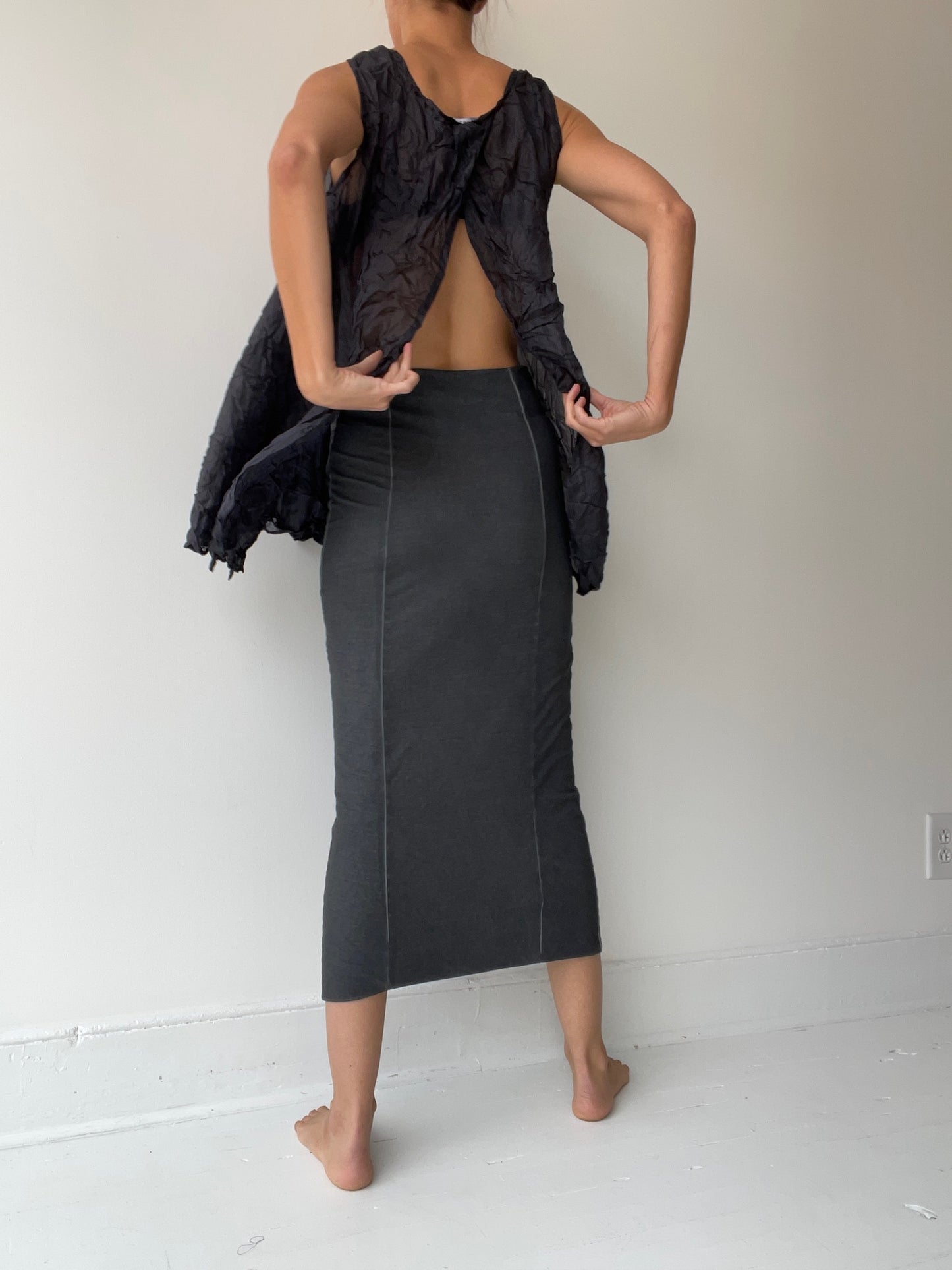 rundholz mainline silk open back top