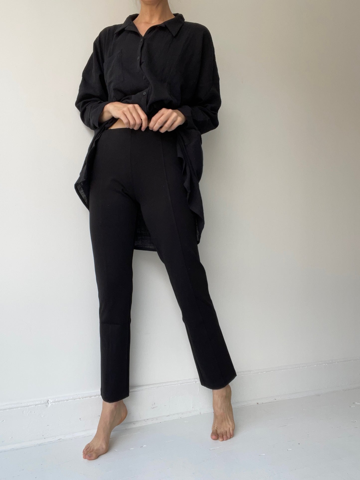 pal offner straight fitted trousers