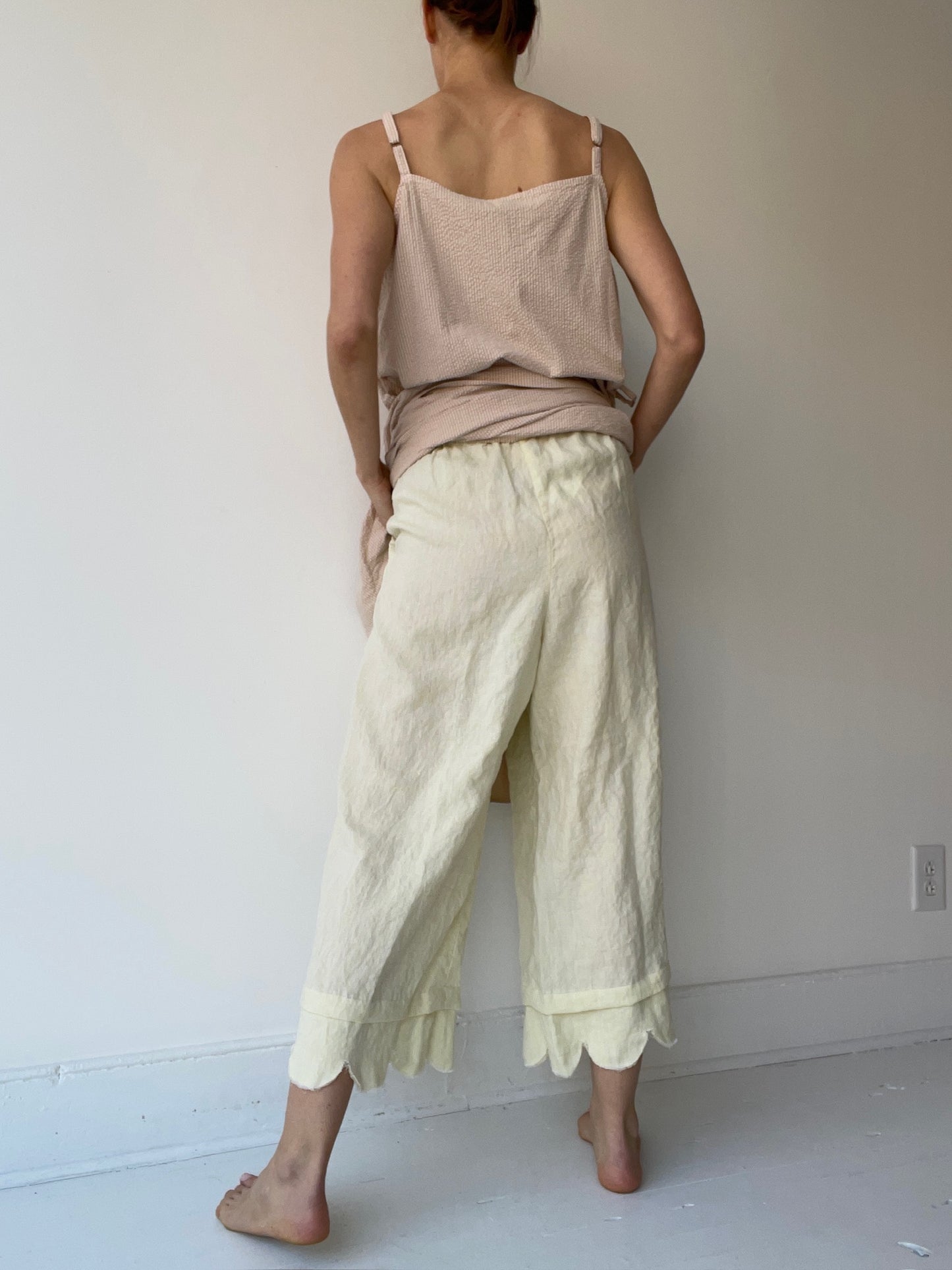 scalloped pants