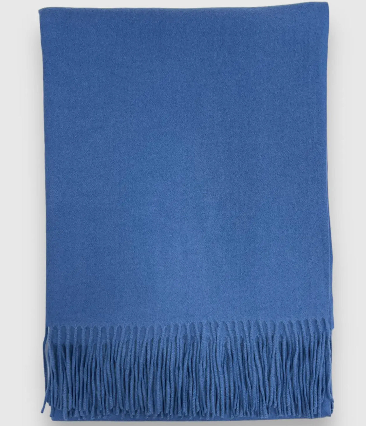 a blue pashmina scarf with cashmere/acrylic