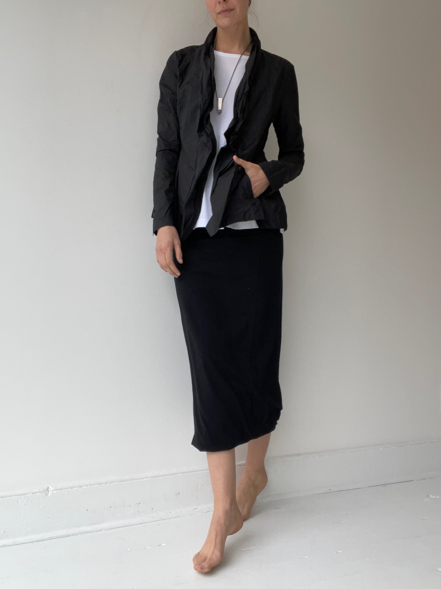 rundholz black label black shawl collar jacket