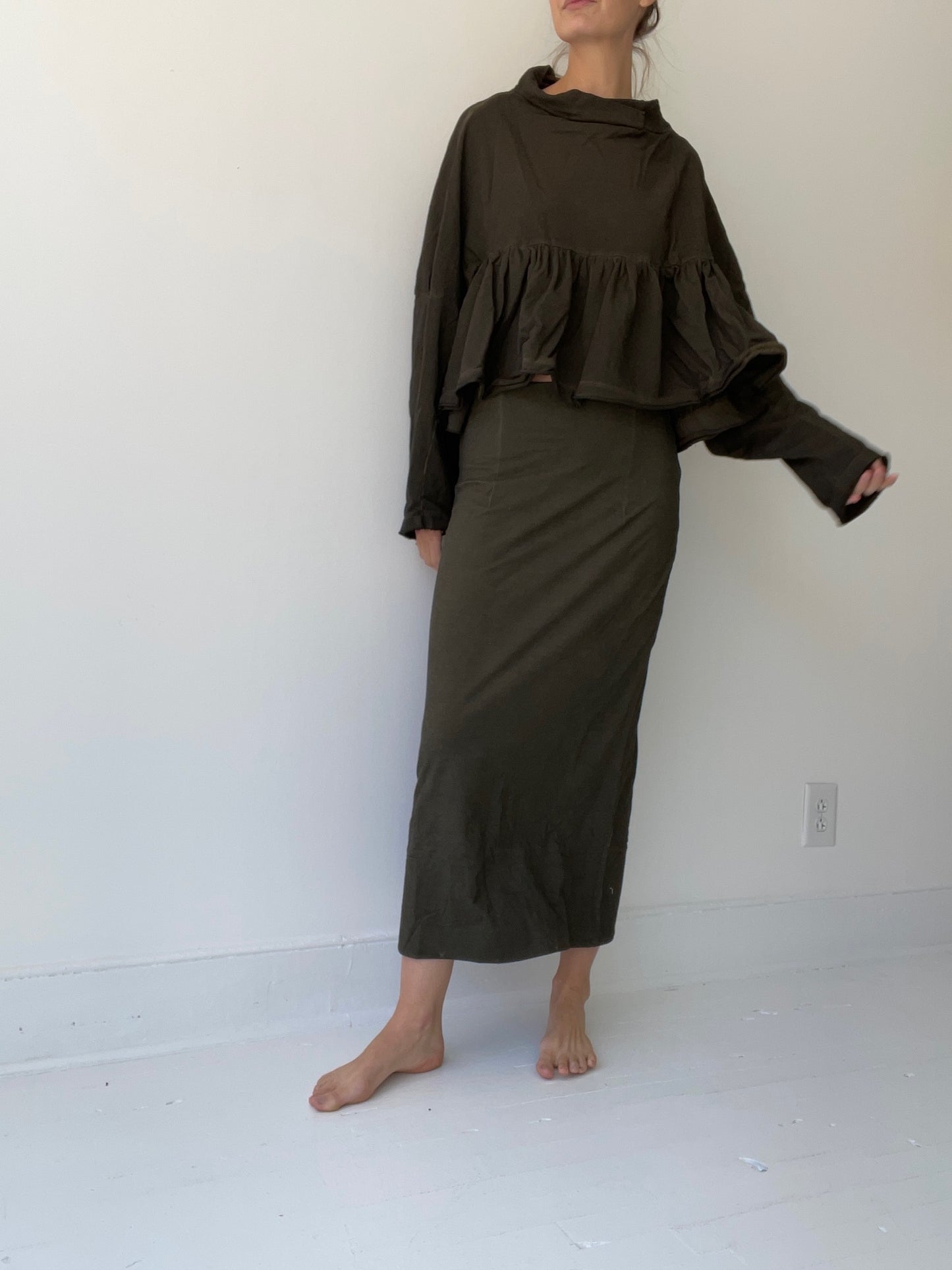 ruffle sweatshirt