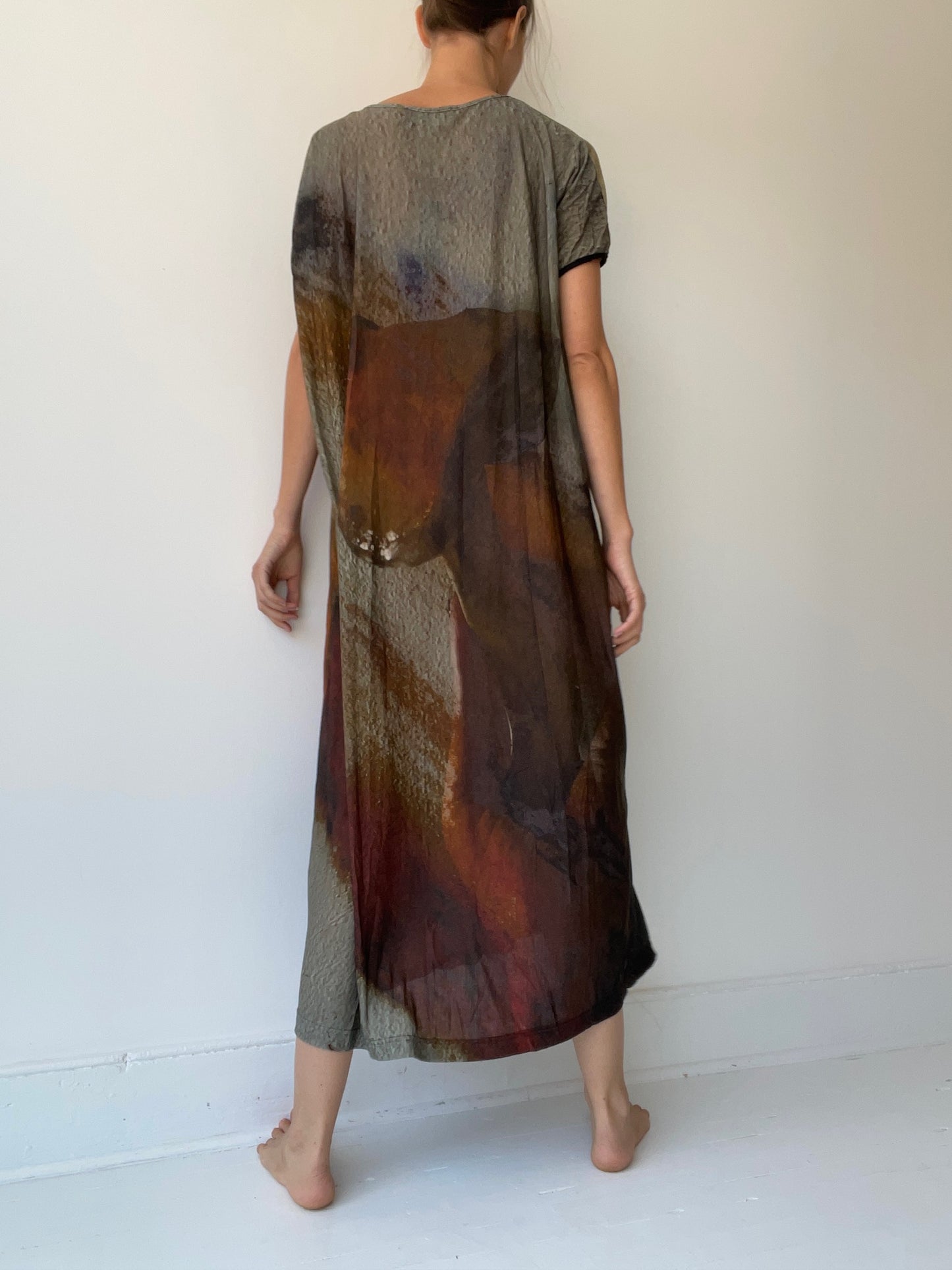barbara bologna print tube dress BURN
