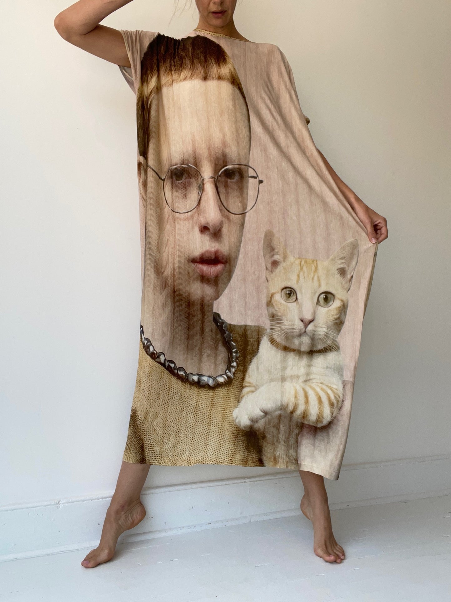 barbara bologna print tube dress CAT