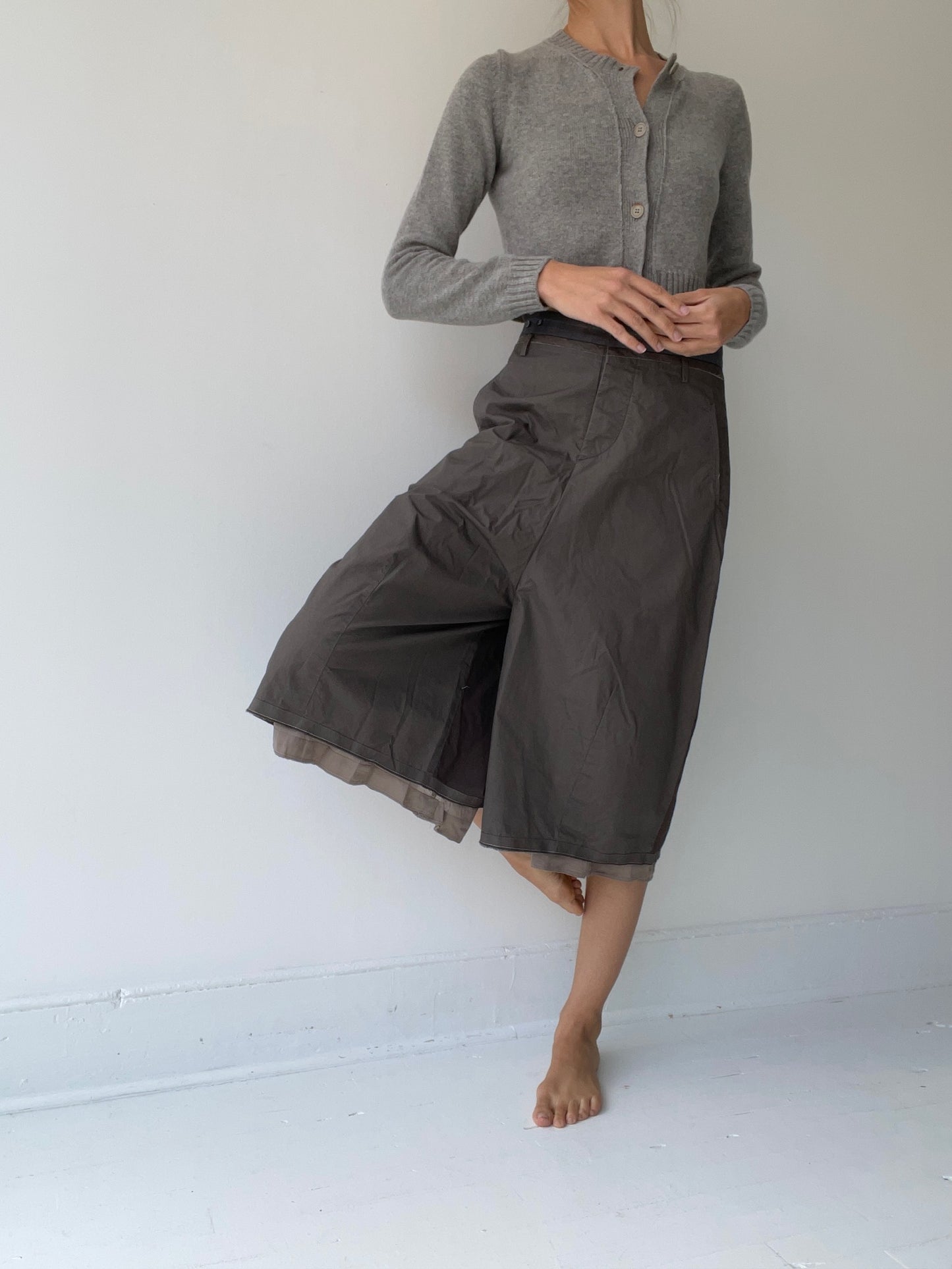 ümit ünal cropped wide pants