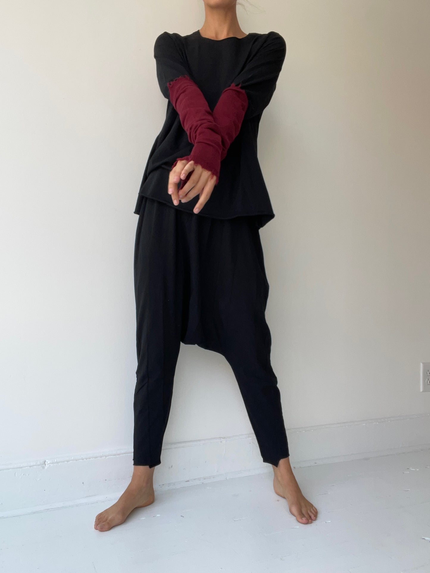 rundholz black label stretch drop pants BLACK