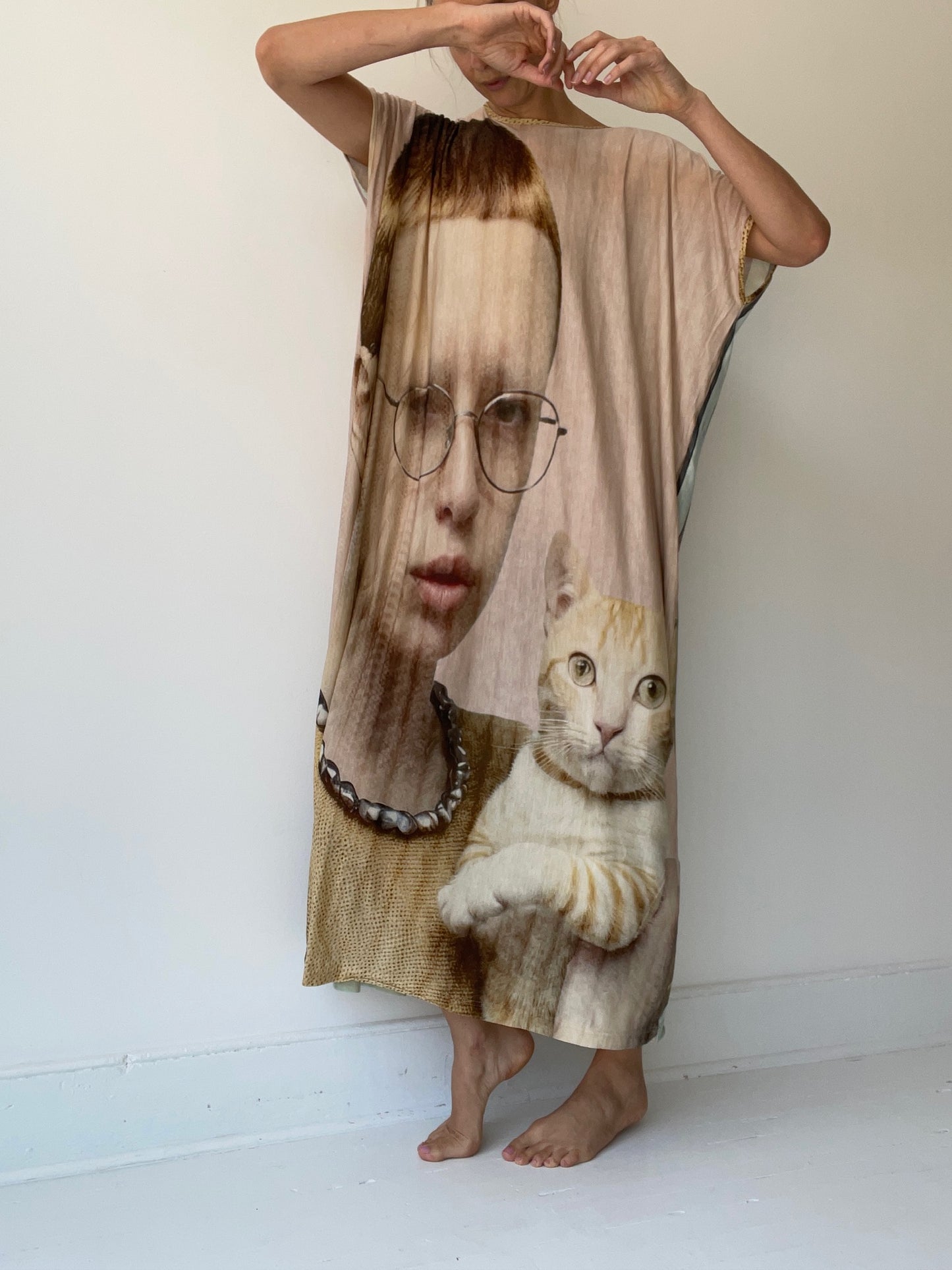 barbara bologna print tube dress CAT