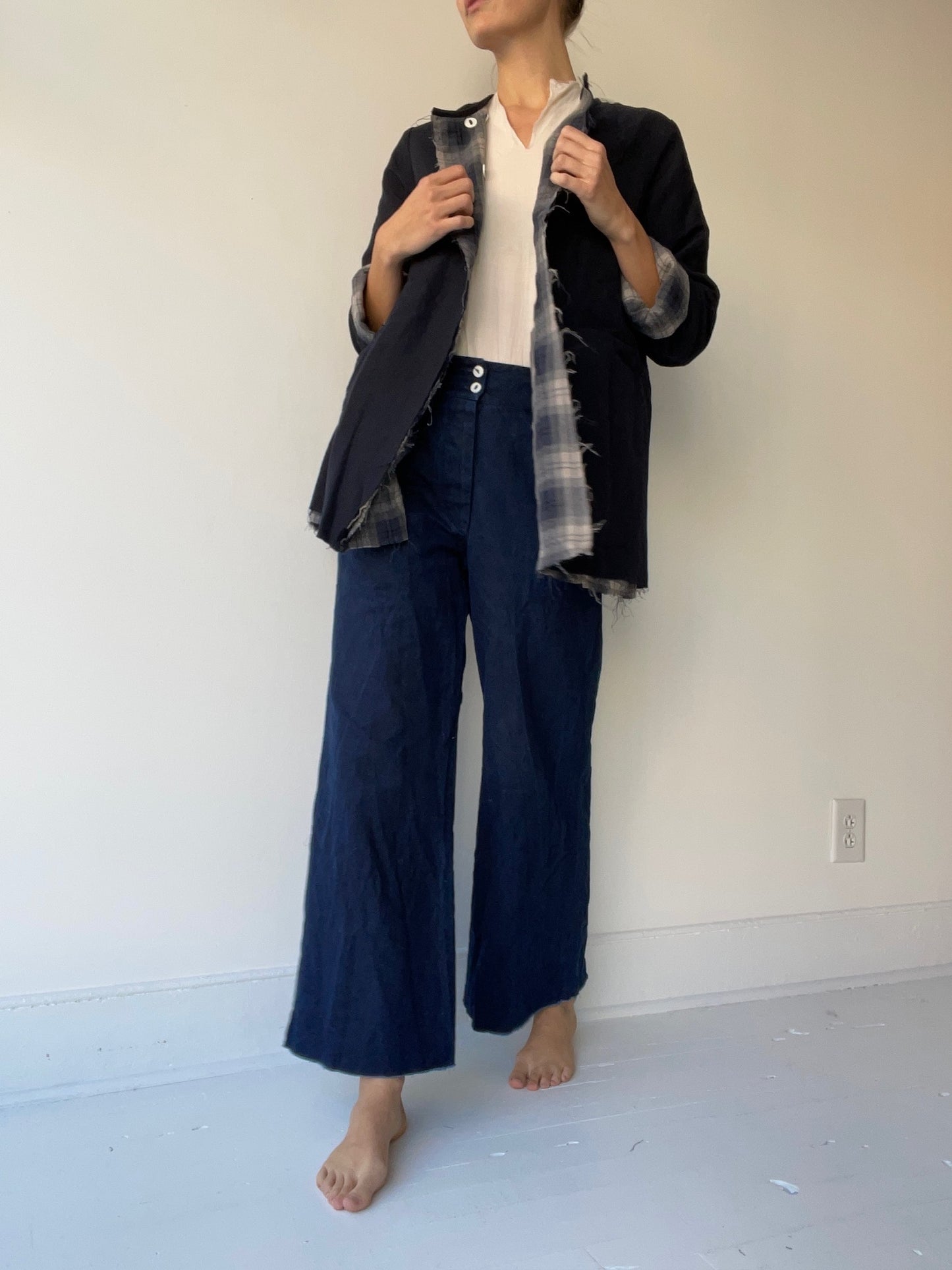 back pleat jacket reversible