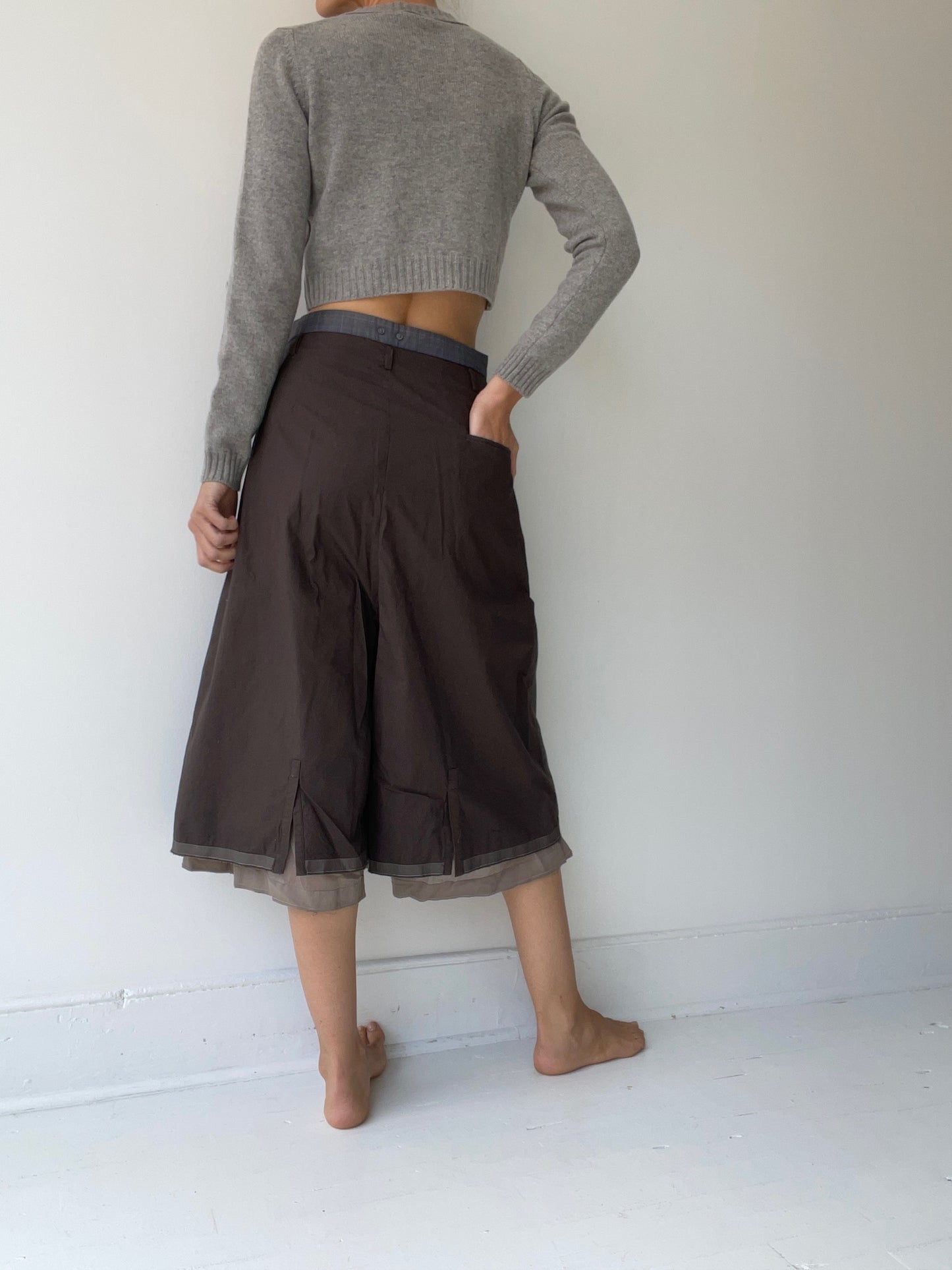 ümit ünal cropped wide pants