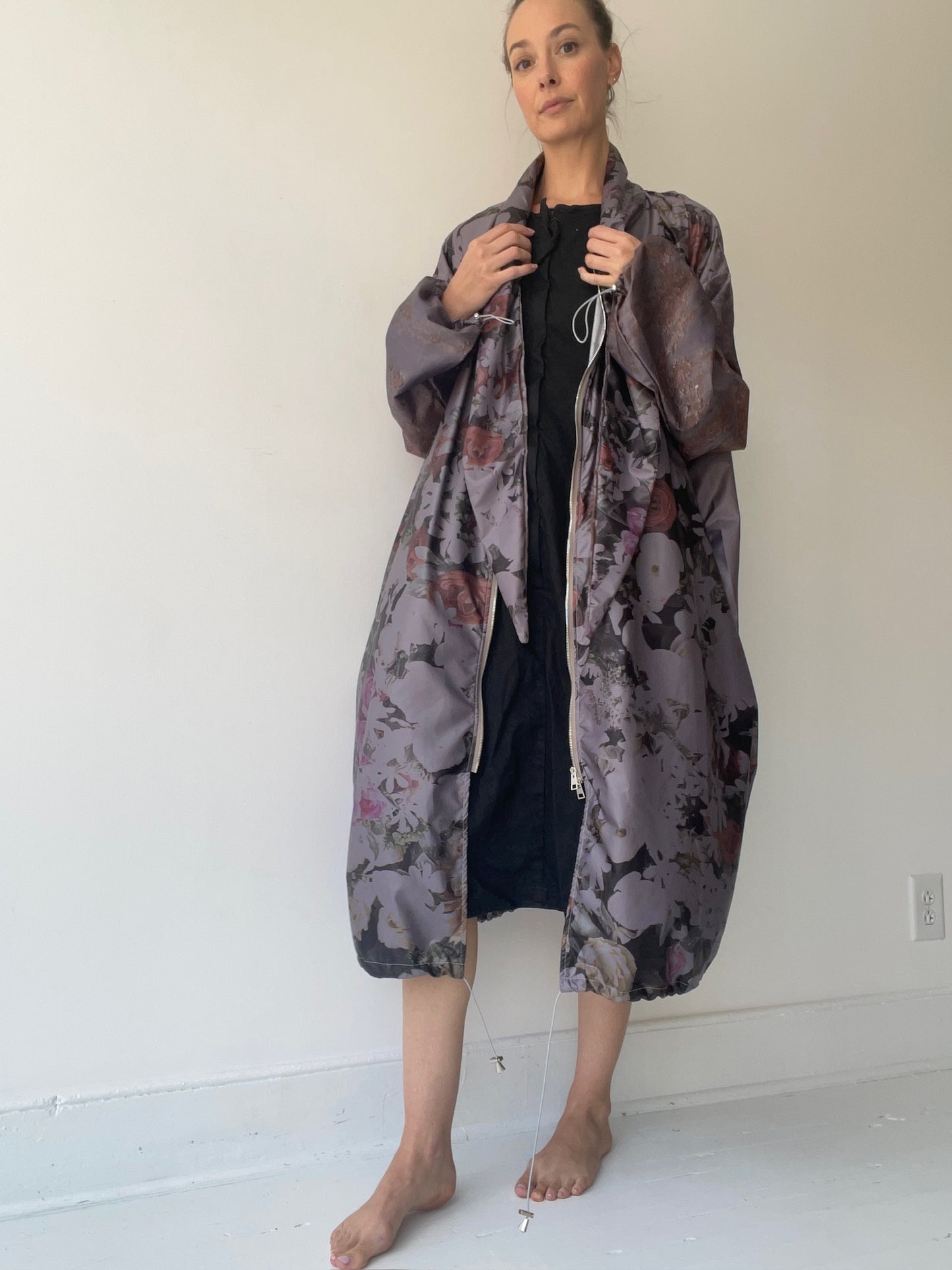 barbara bologna print collar raincoat