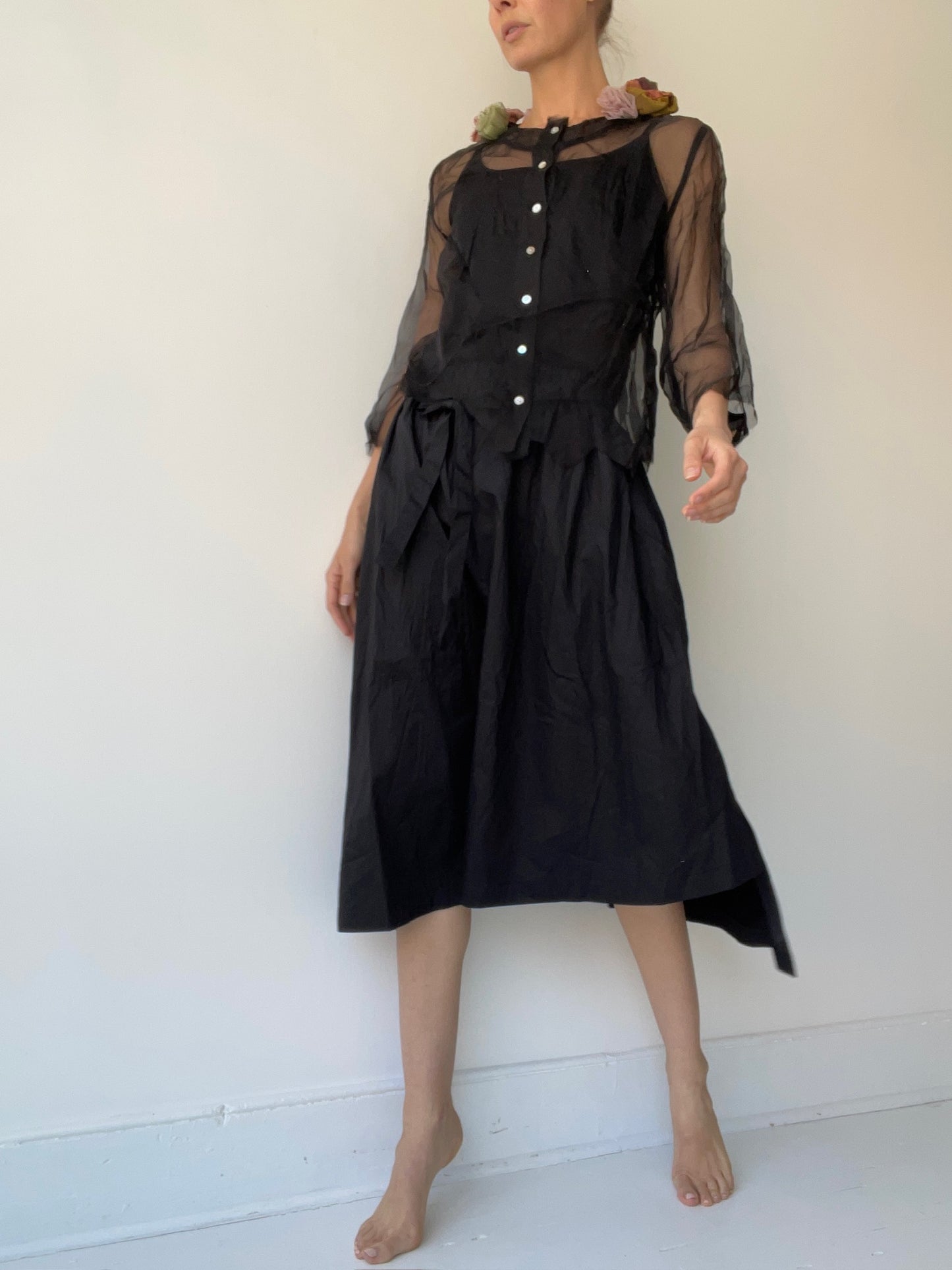 aleksandr manamïs organza flower shirt