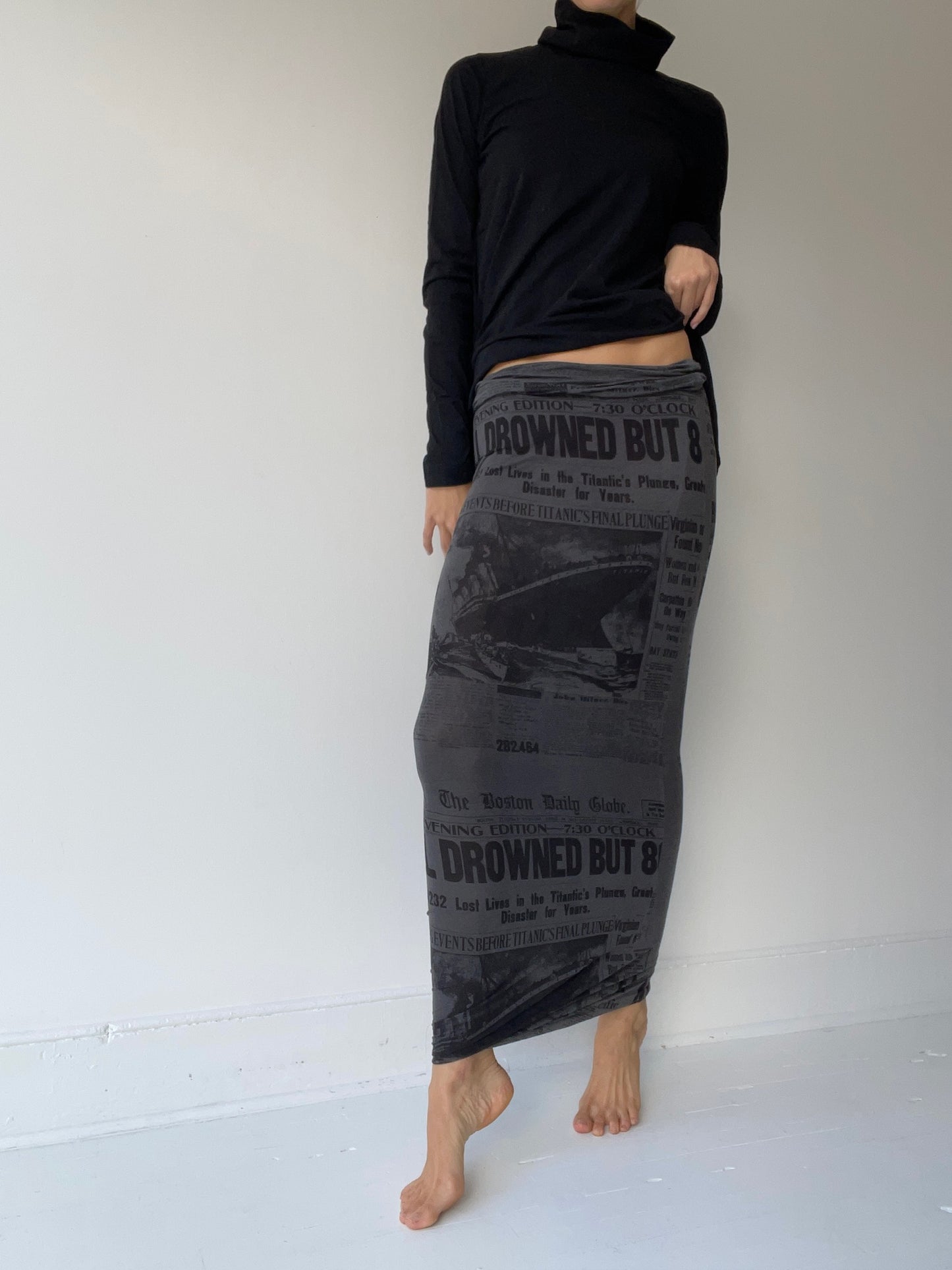 rundholz dip soft pull-on skirt GRAY