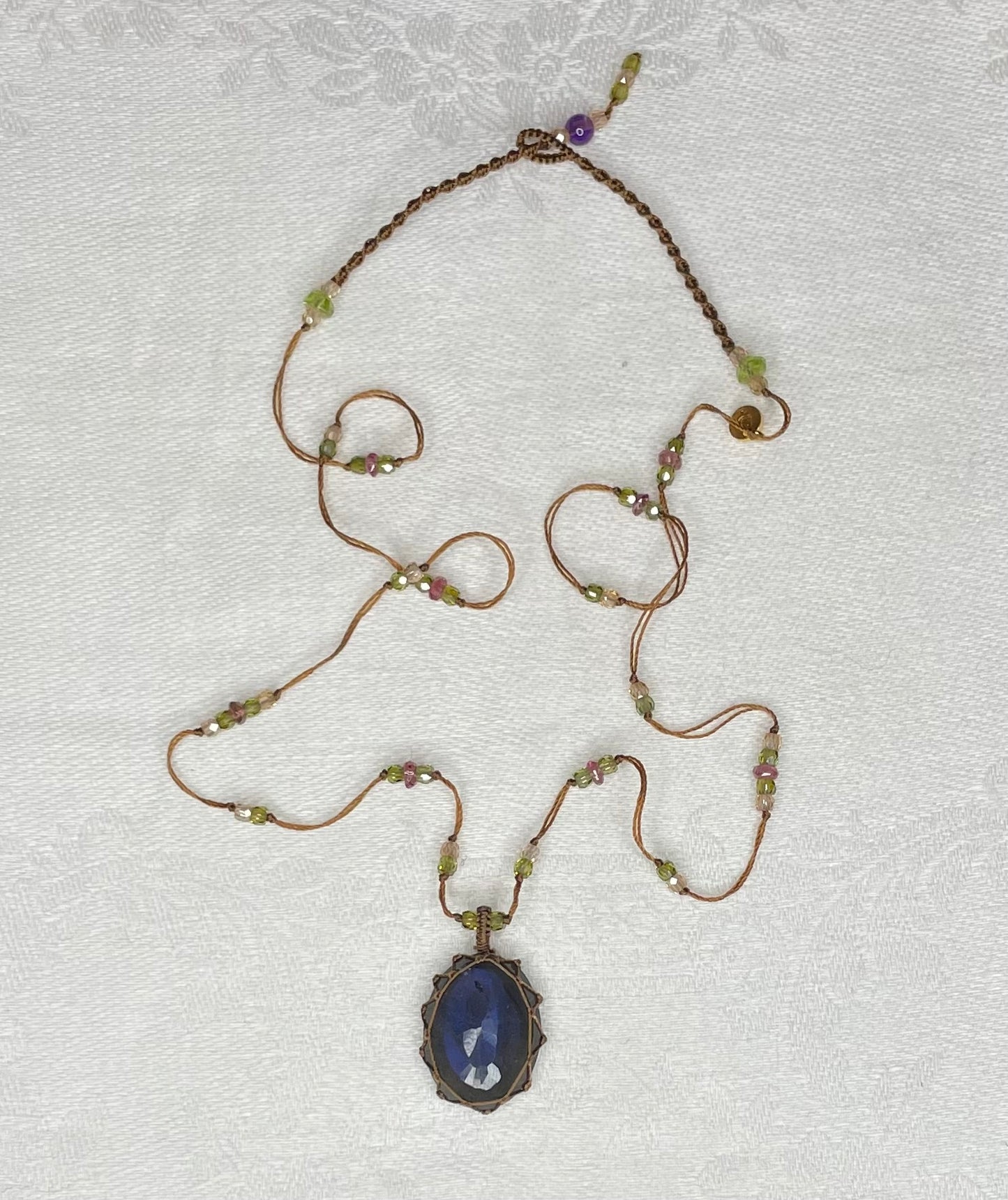 sharing labradorite blue tibetan short necklace