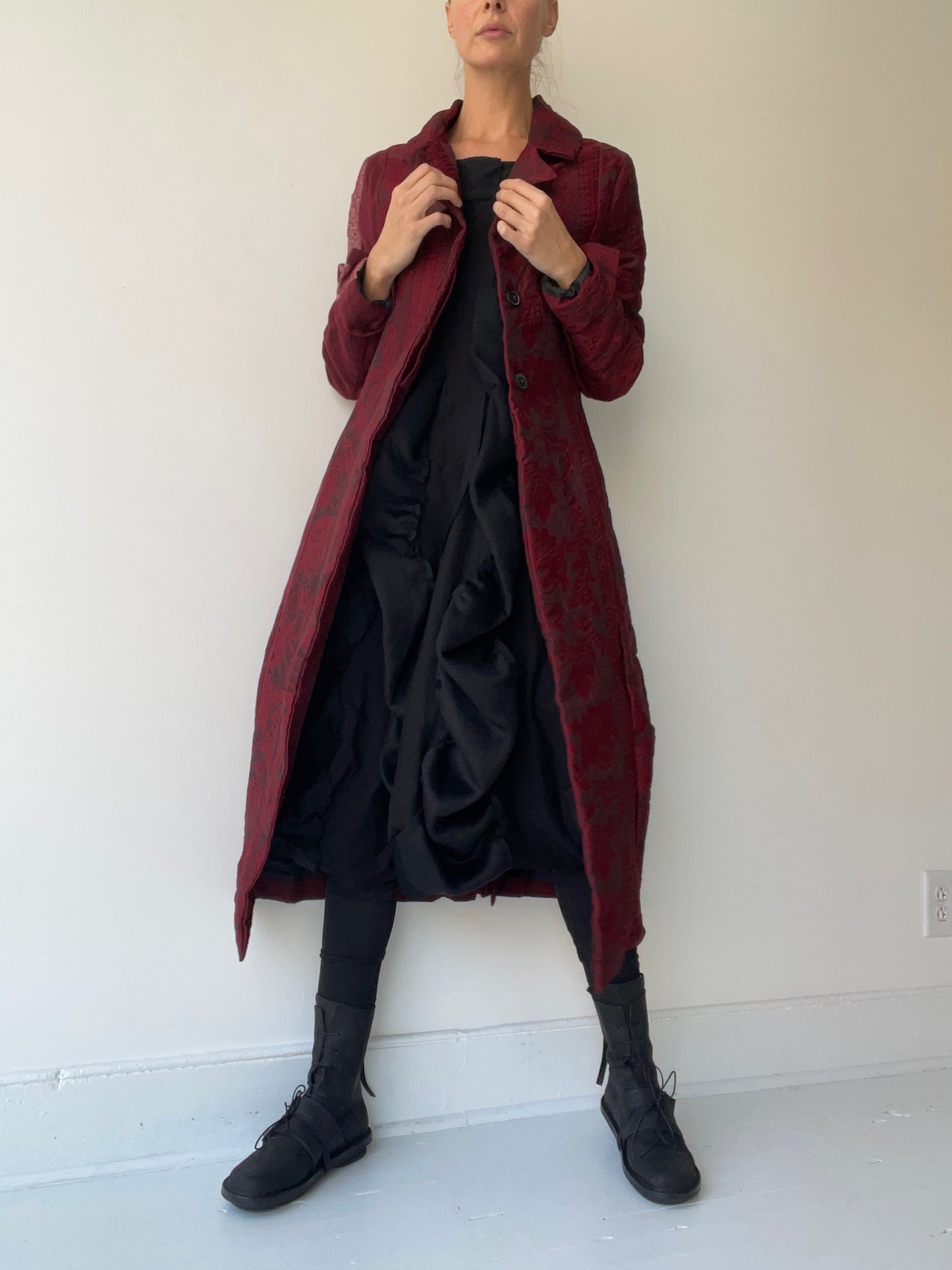 rundholz mainline jacquard coat RED
