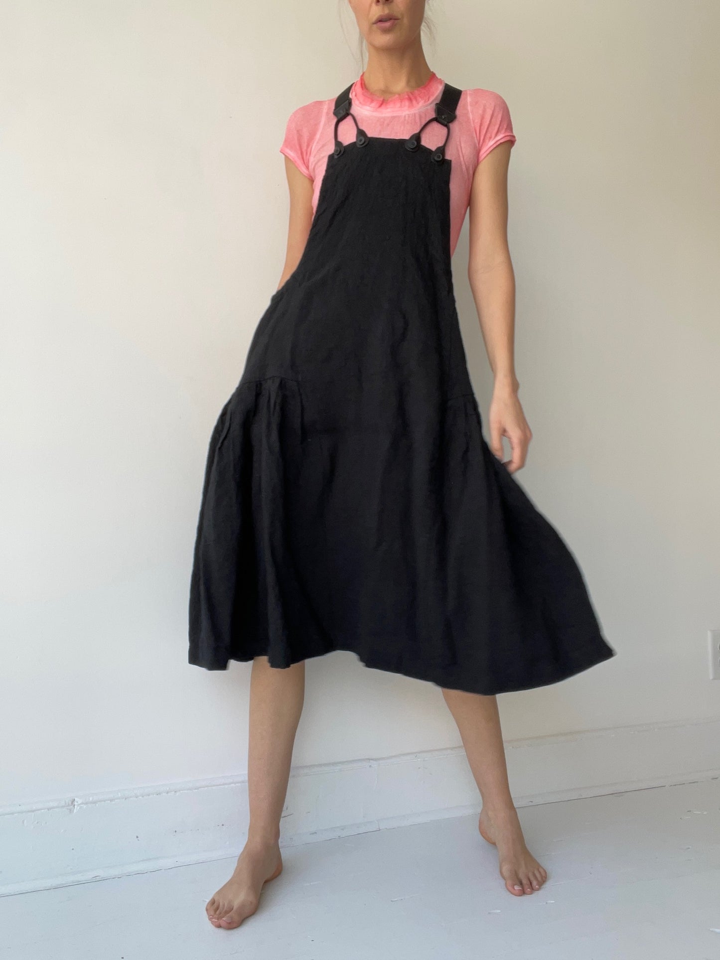 rundholz mainline linen overall dress