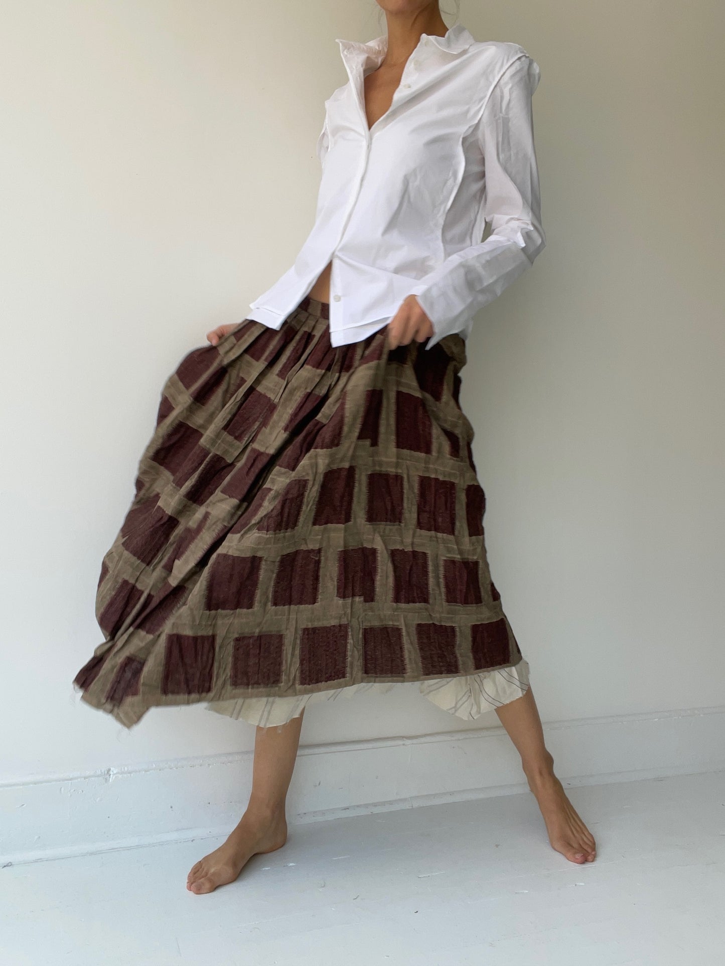 aleksandr manamïs washed tortoise plissè skirt