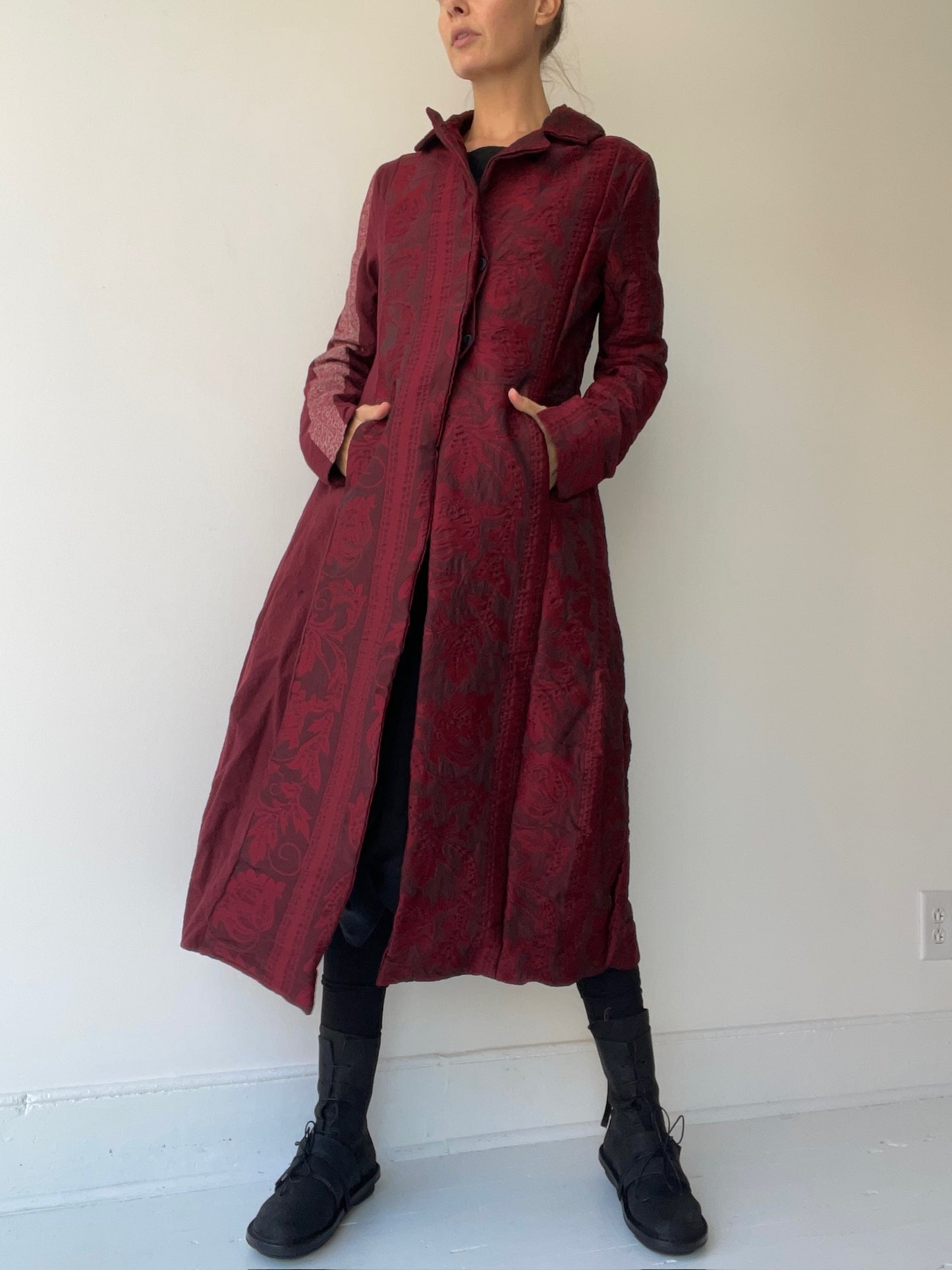 rundholz mainline jacquard coat RED