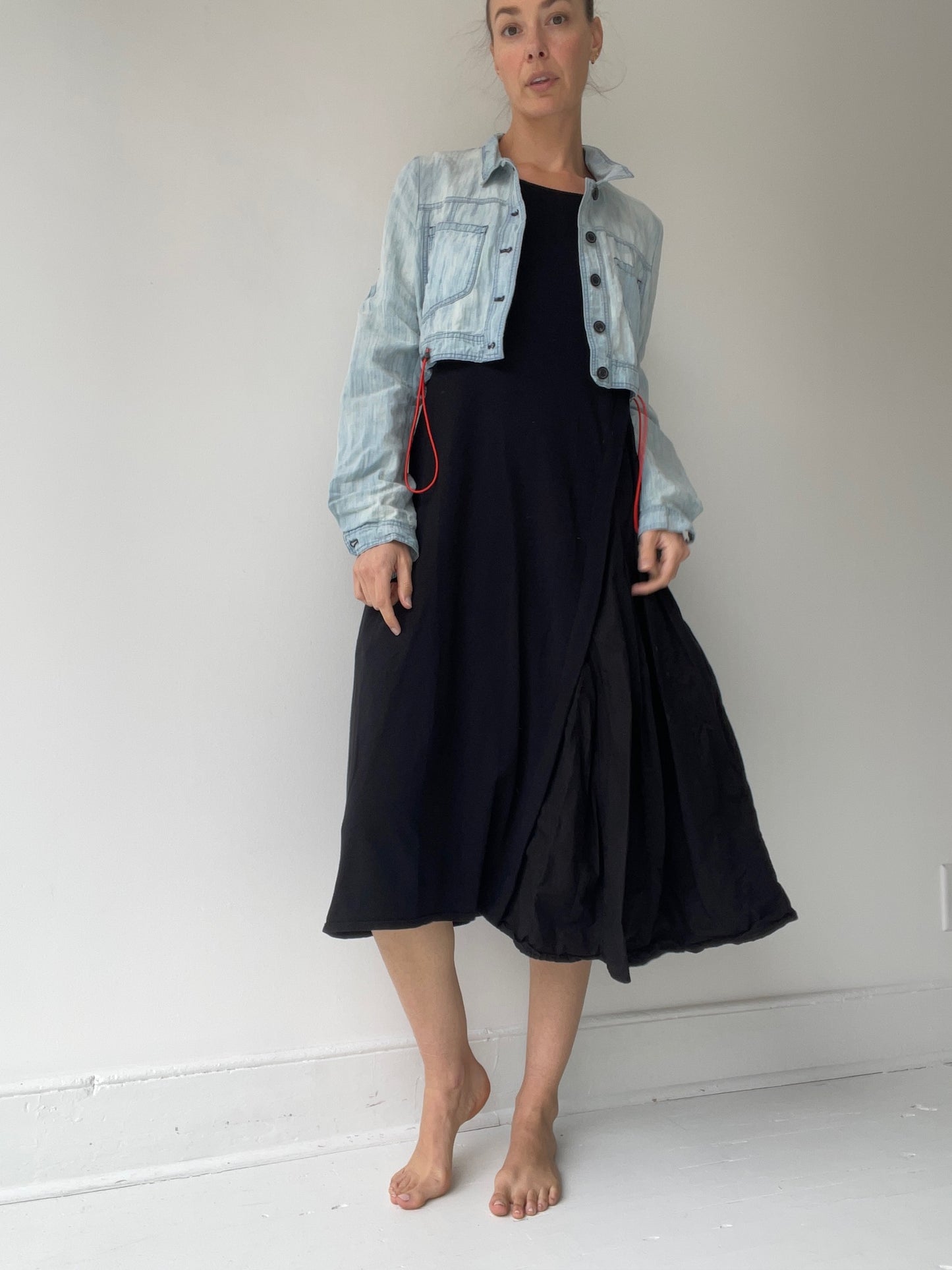 rundholz dip cropped denim top