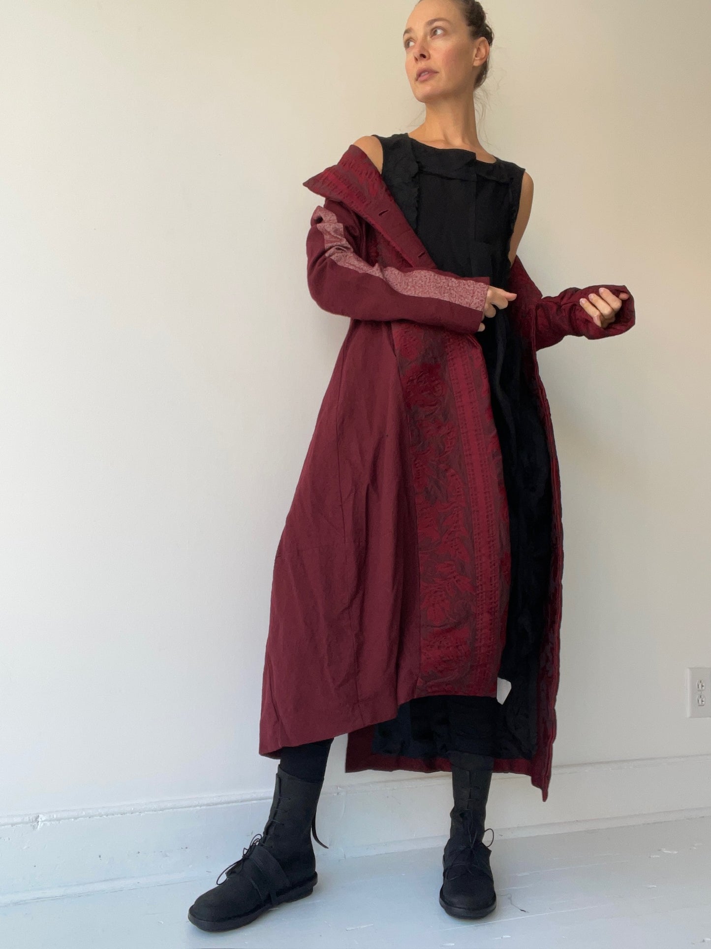 rundholz mainline jacquard coat RED