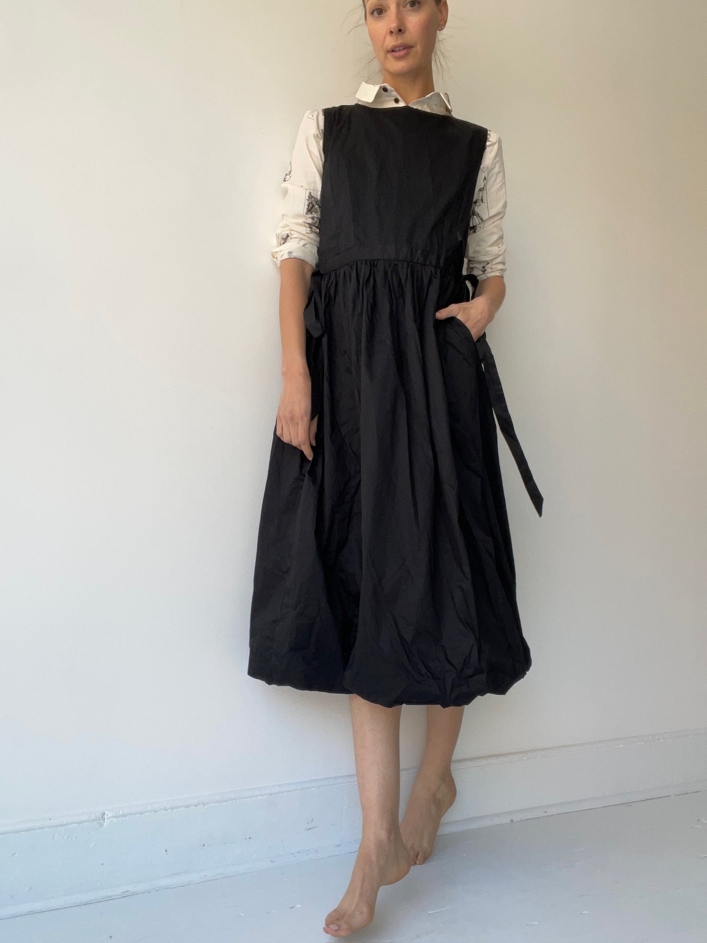 aleksandr manamïs black balloon dress