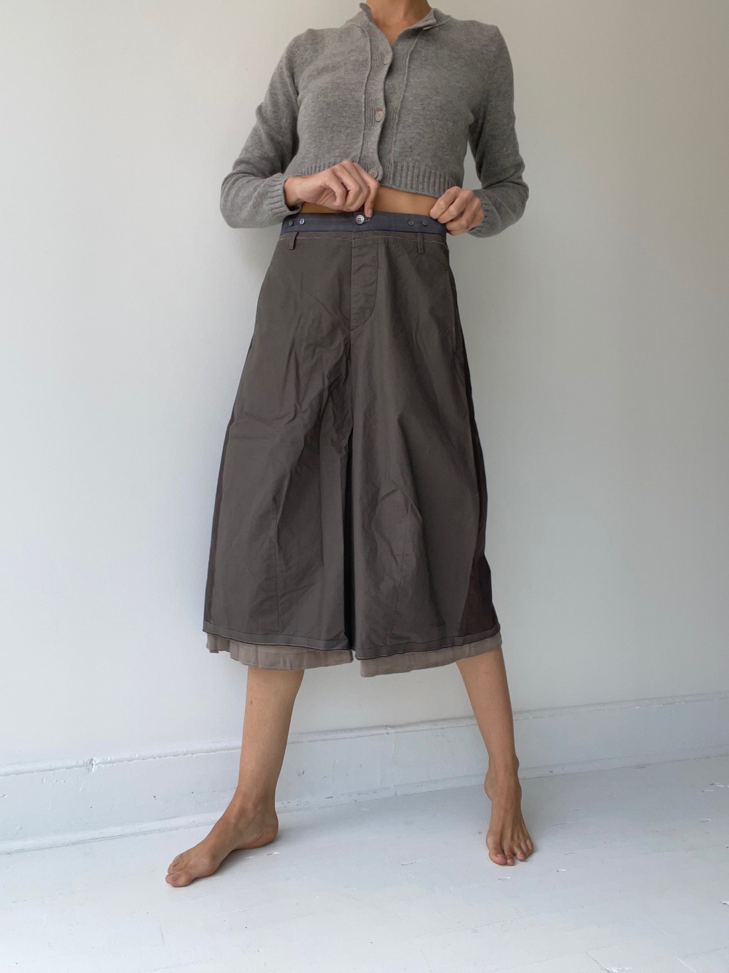 ümit ünal cropped wide pants