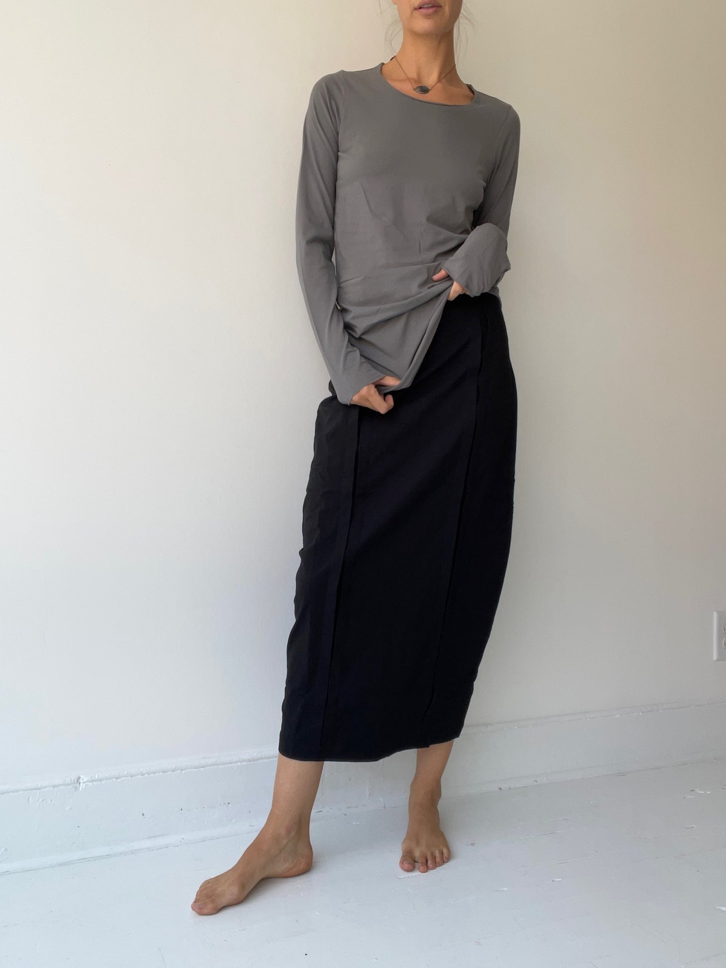 rundholz black label long front seam skirt