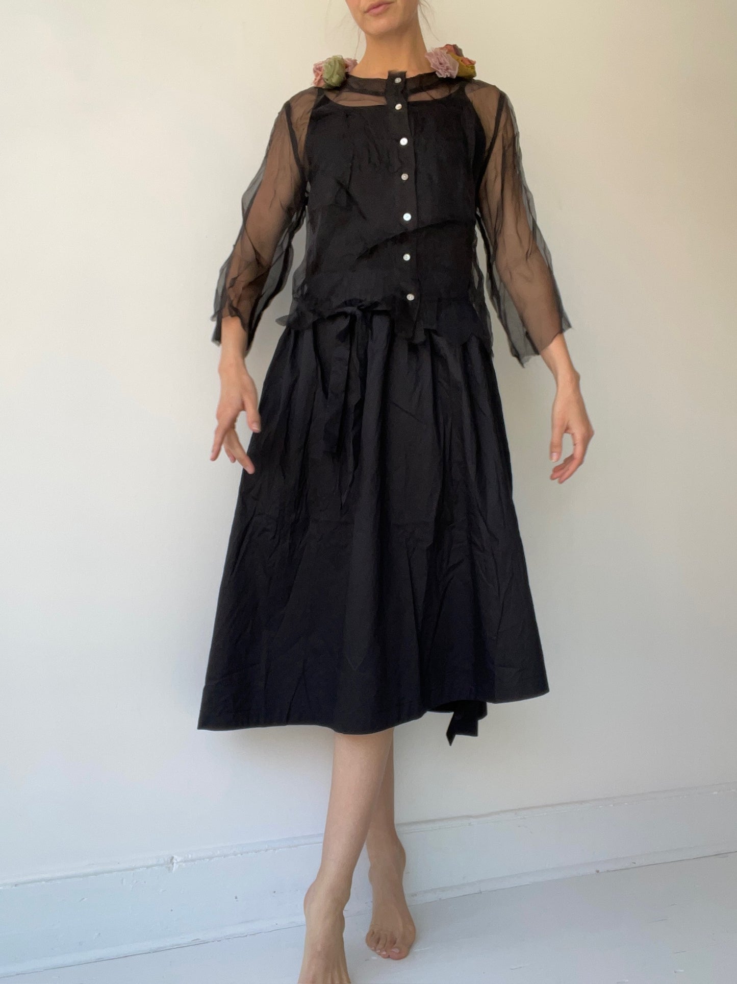 aleksandr manamïs organza flower shirt