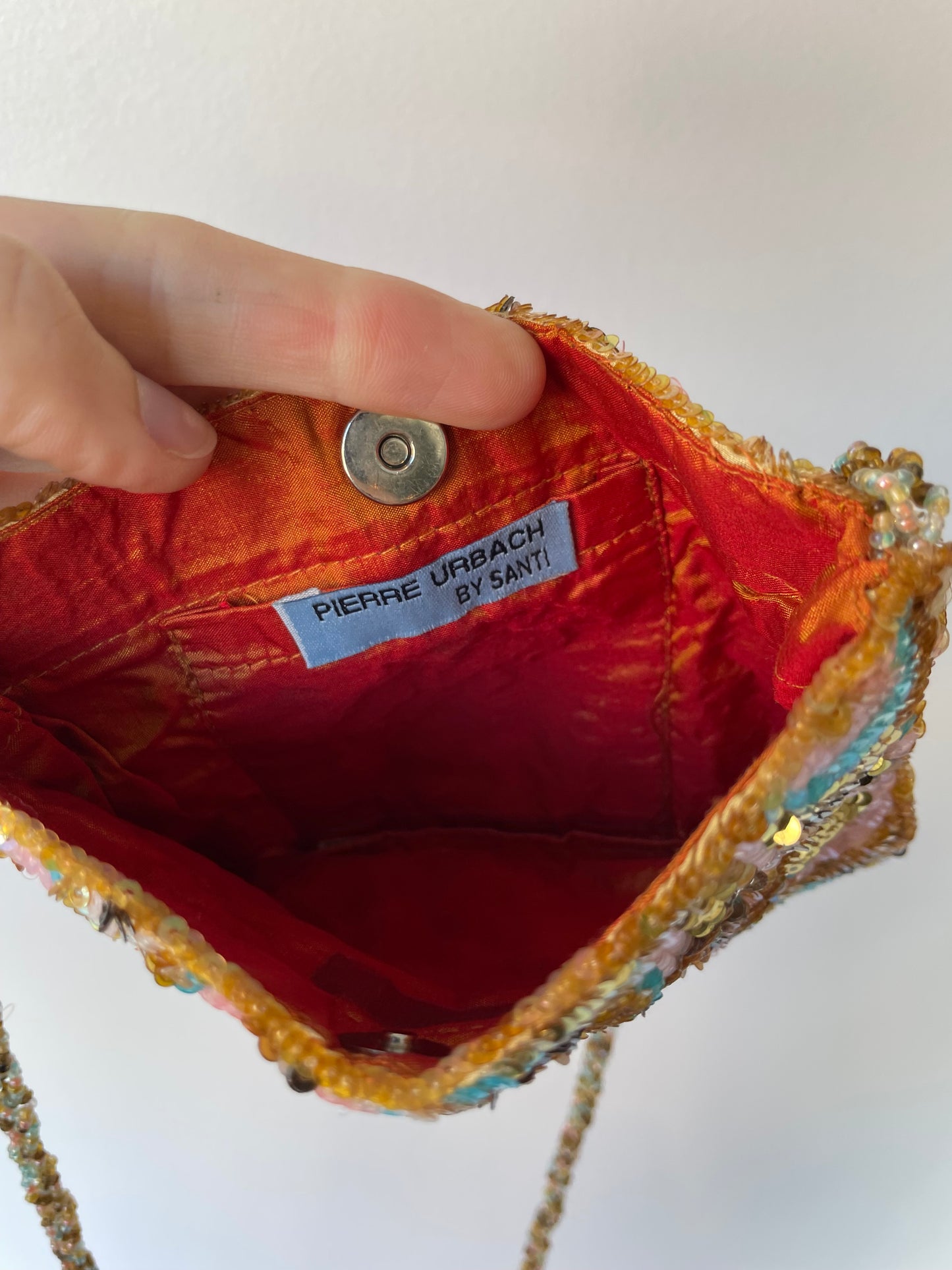 vintage sequin circle purse