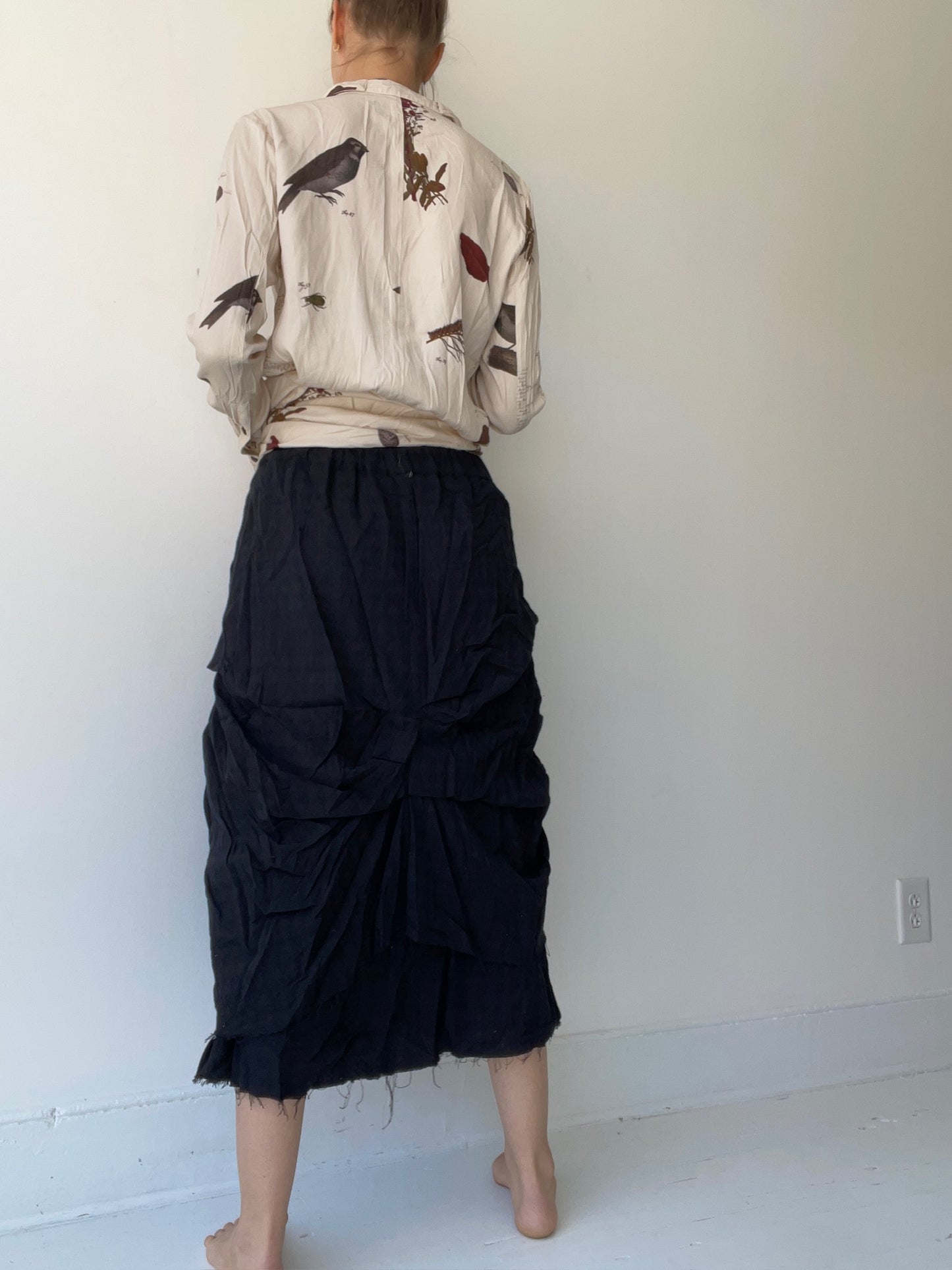 aleksandr manamïs draped wool skirt