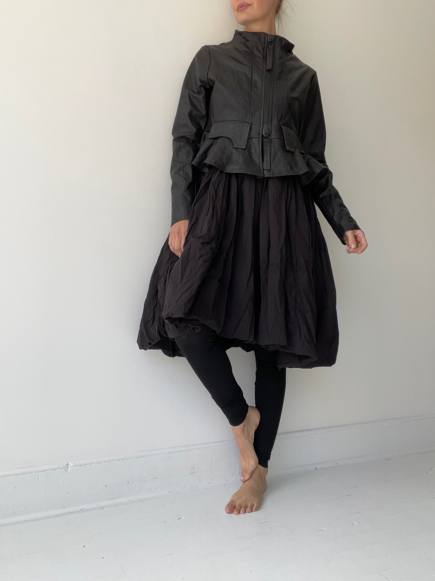 rundholz mainline leather flutter jacket