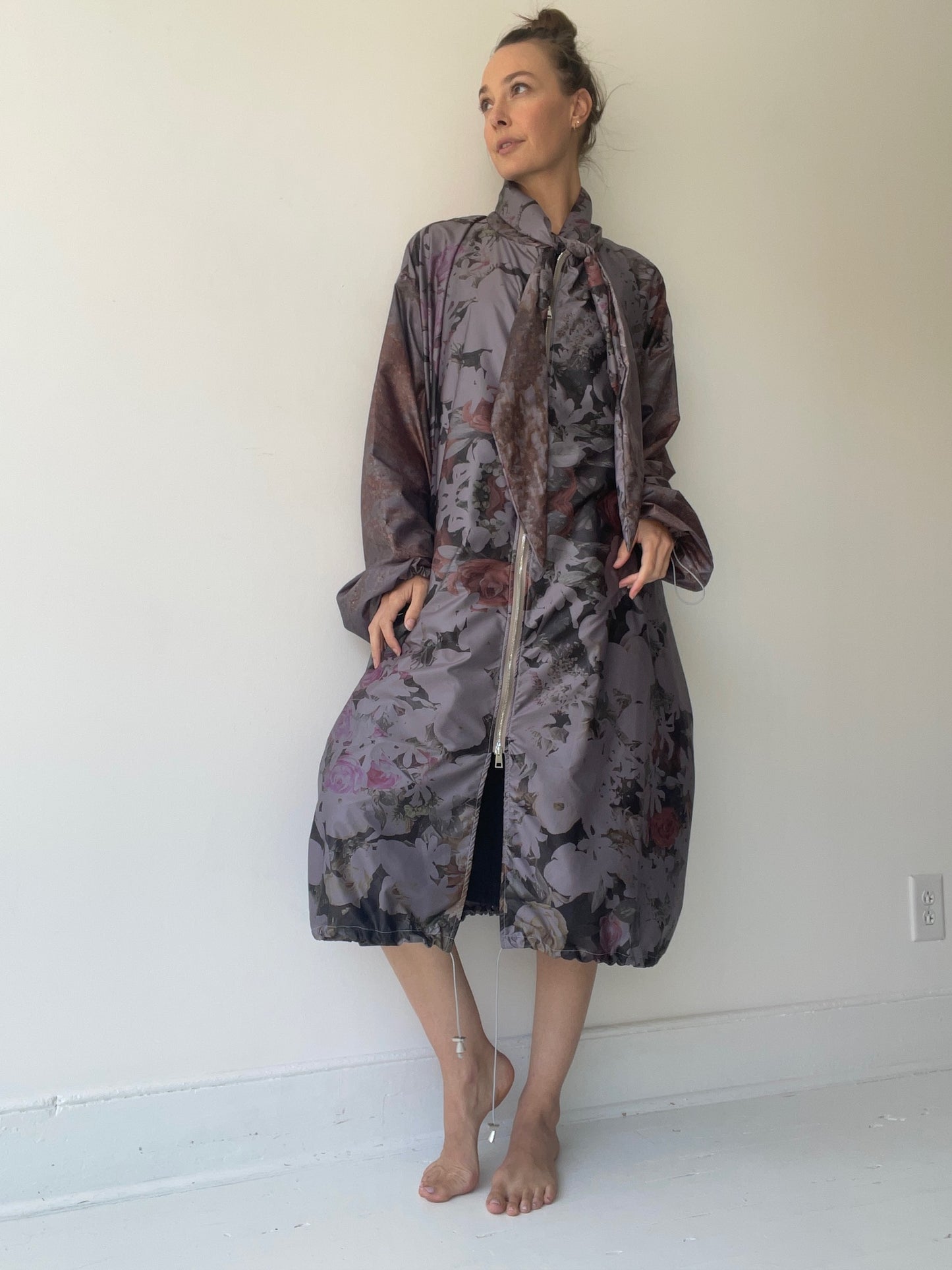 barbara bologna print collar raincoat