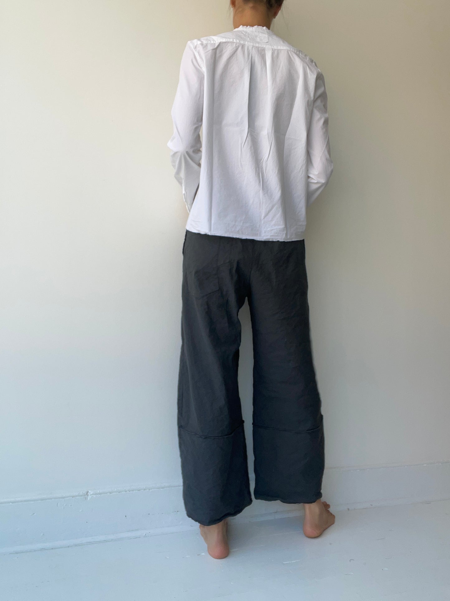 aequamente white cotton blouse