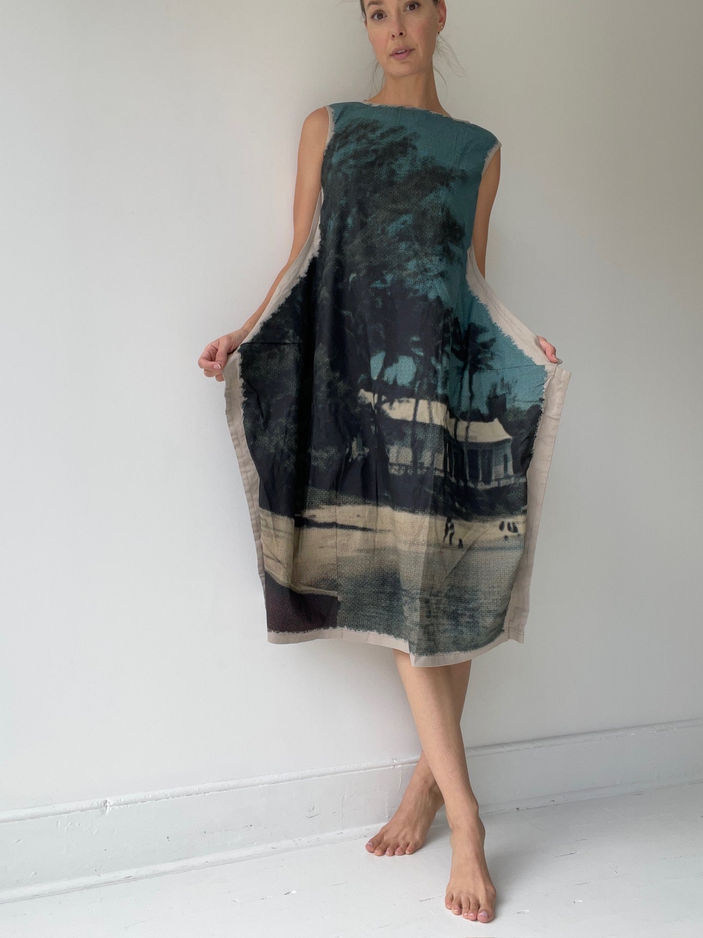 rundholz dip scene print dress