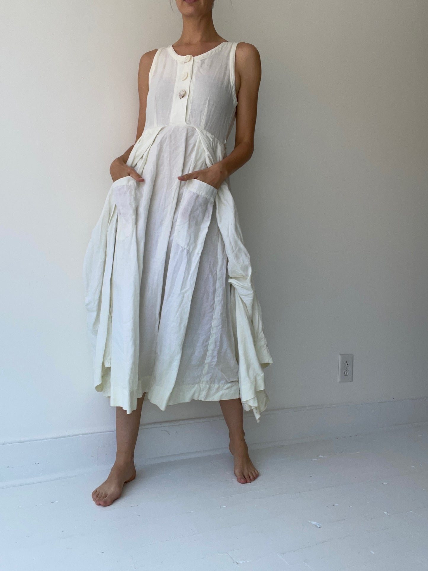 preloved lime linen dress