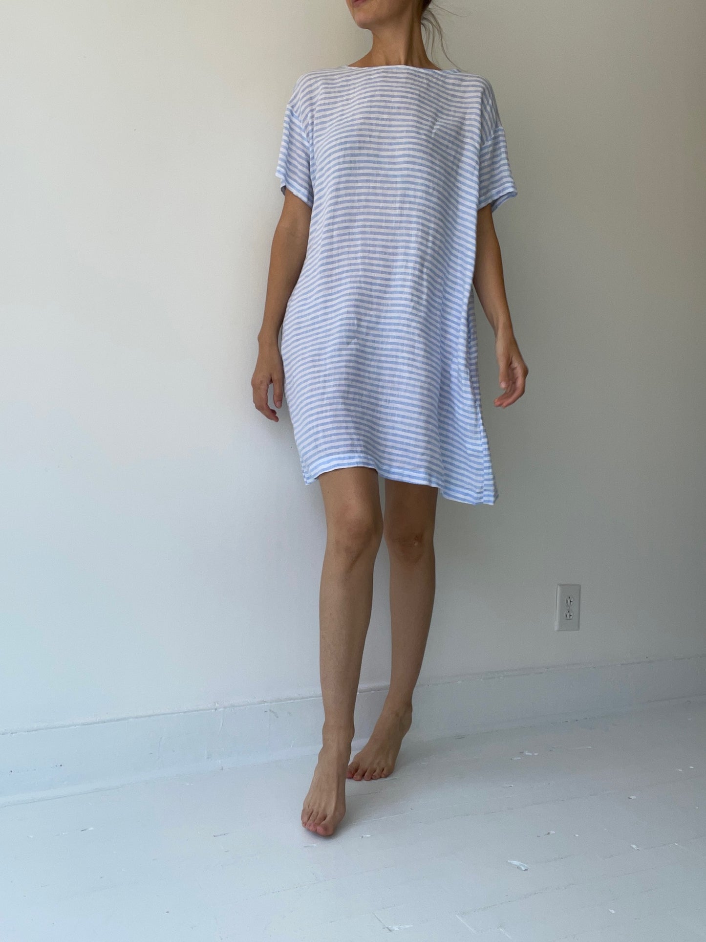 preloved blue striped tunic