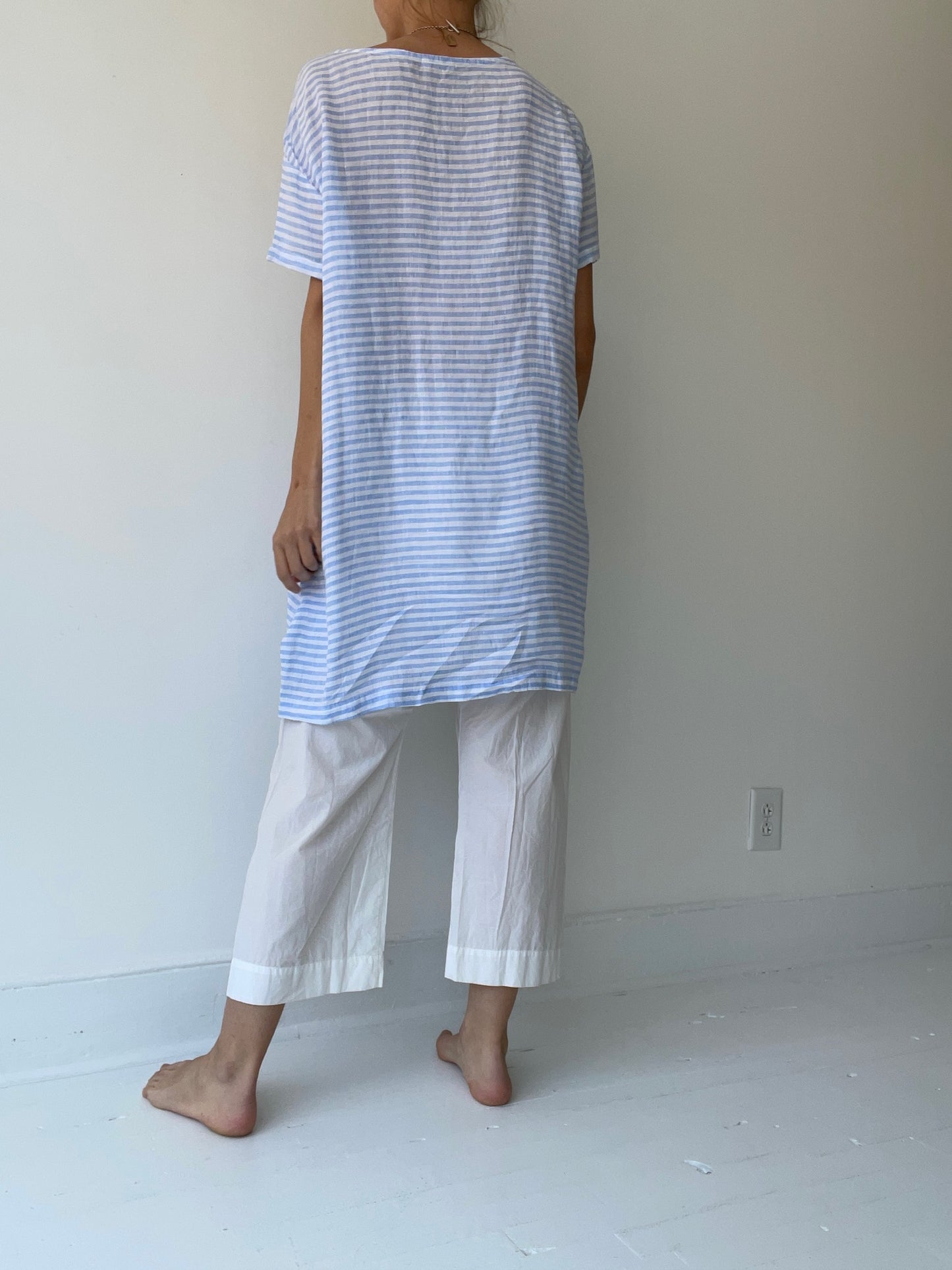 preloved blue striped tunic