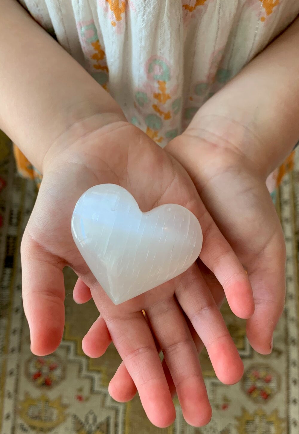 selenite loving heart