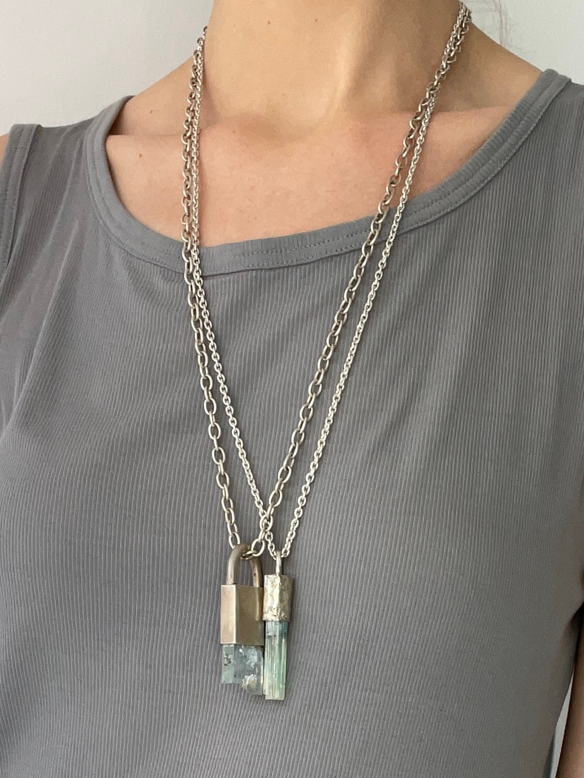 parts of 4 aquamarine talisman large
